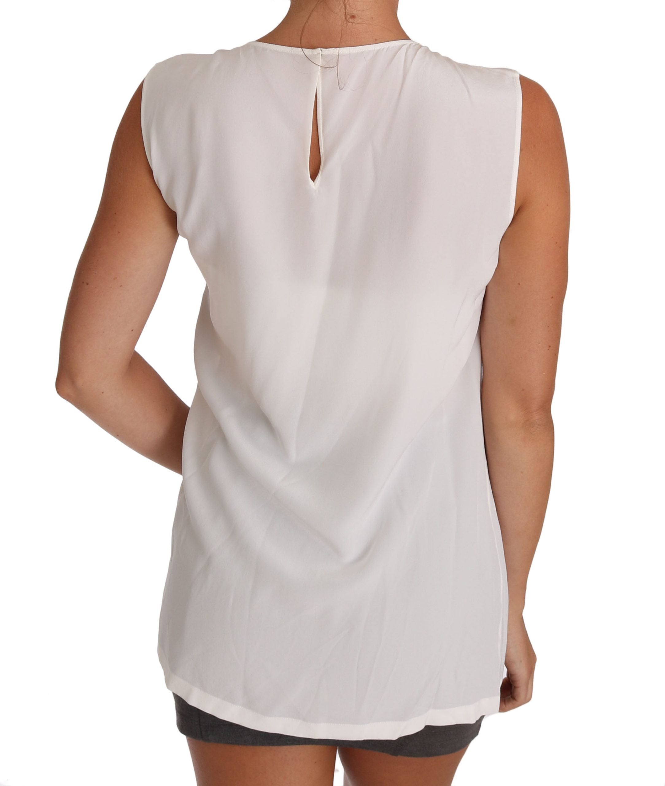 Dolce & Gabbana Weißes Seiden-T-Shirt I LOVE ITALY Cami-2