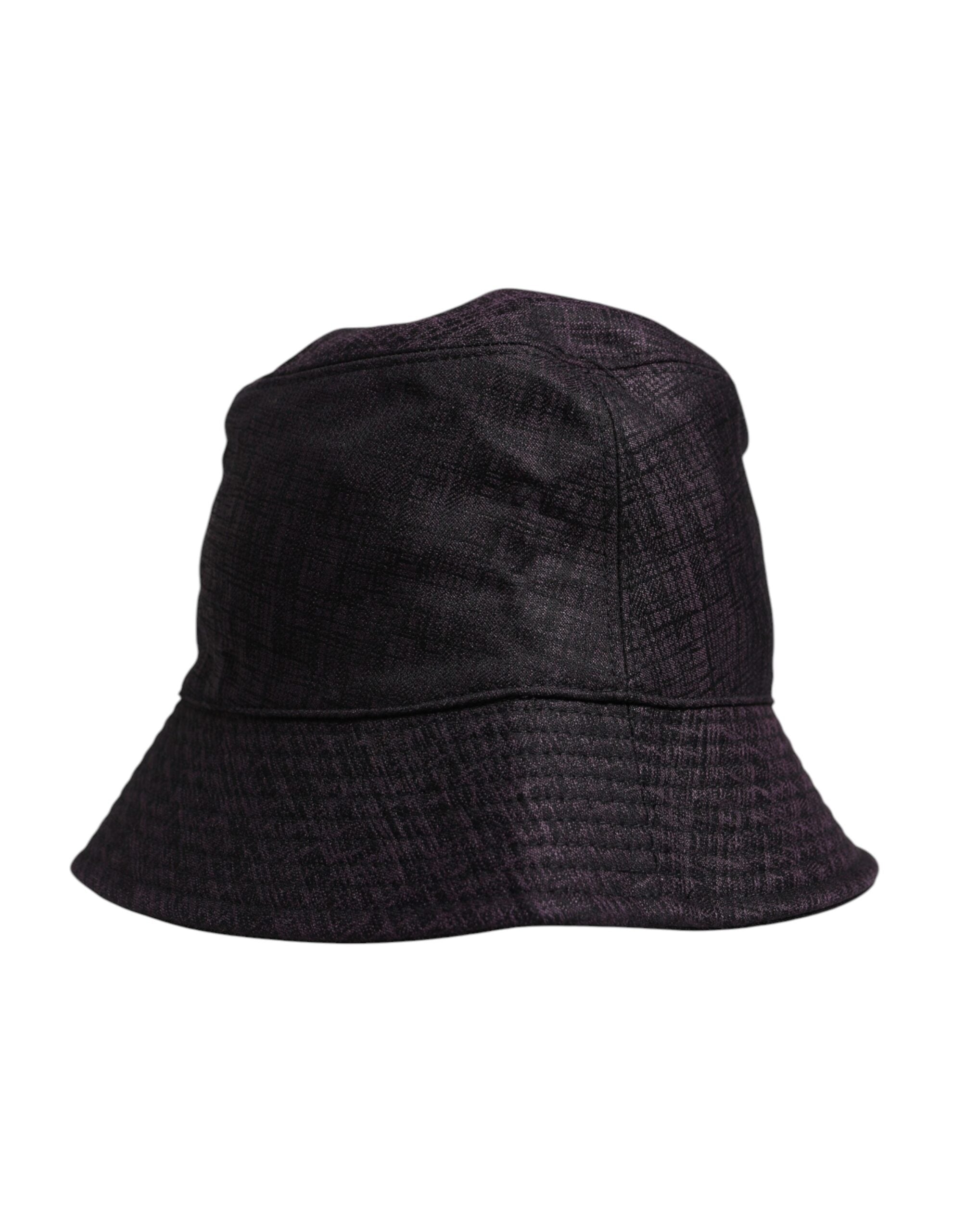 Dolce & Gabbana Black Nylon Bucket Hat with Wide Brim-2