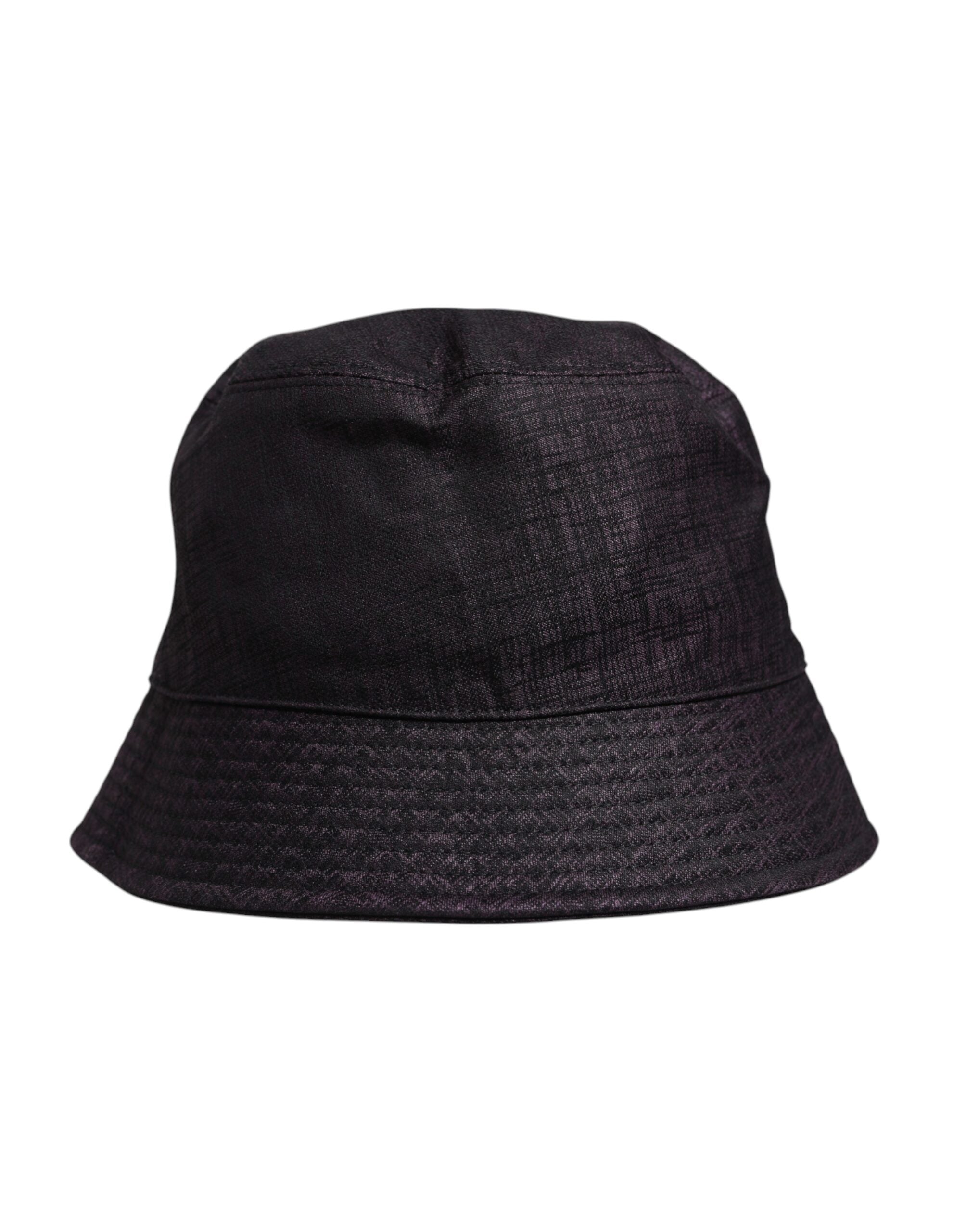 Dolce & Gabbana Black Nylon Bucket Hat with Wide Brim-3