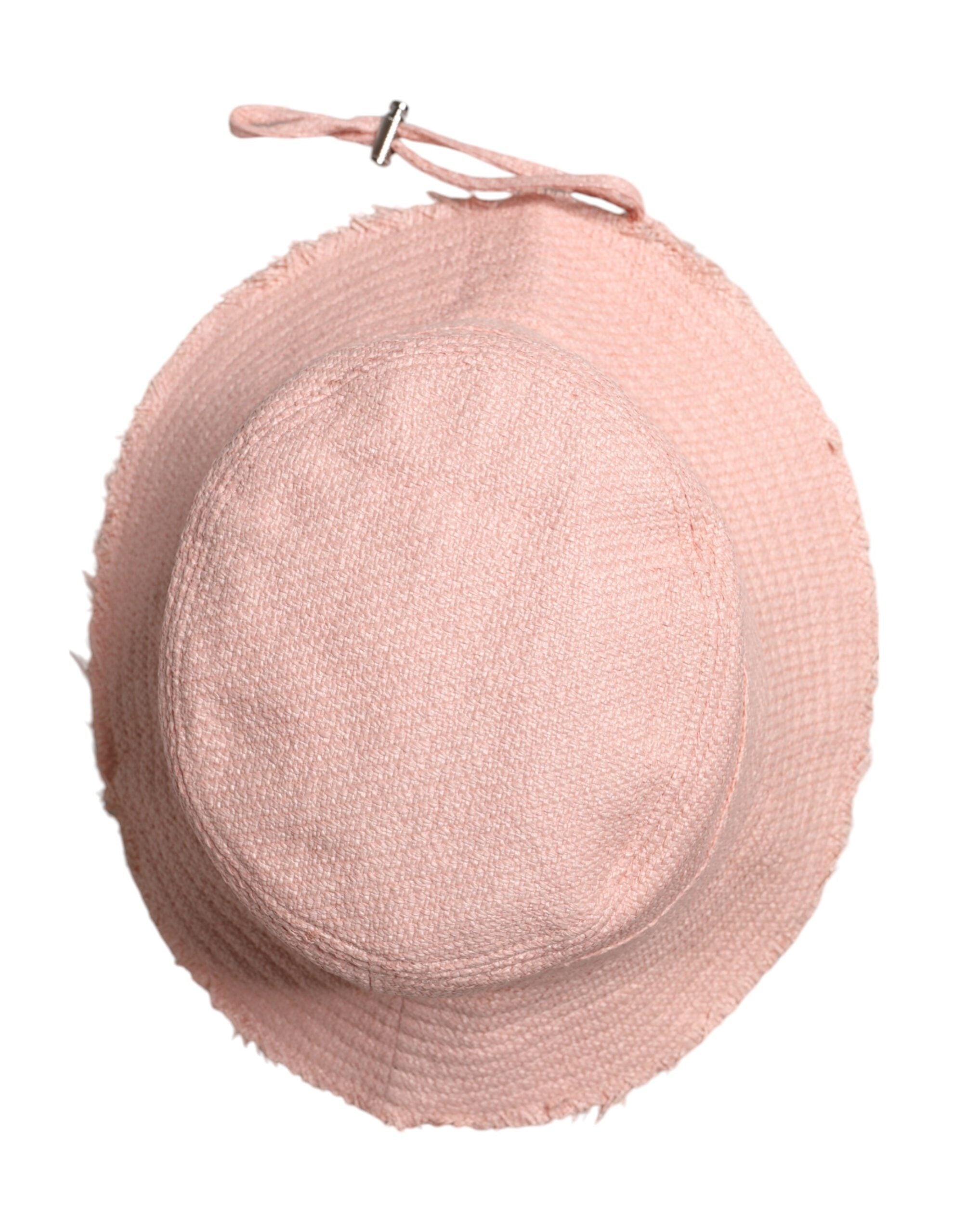 Dolce & Gabbana Pink Cotton Bucket Hat with Wide Brim-5