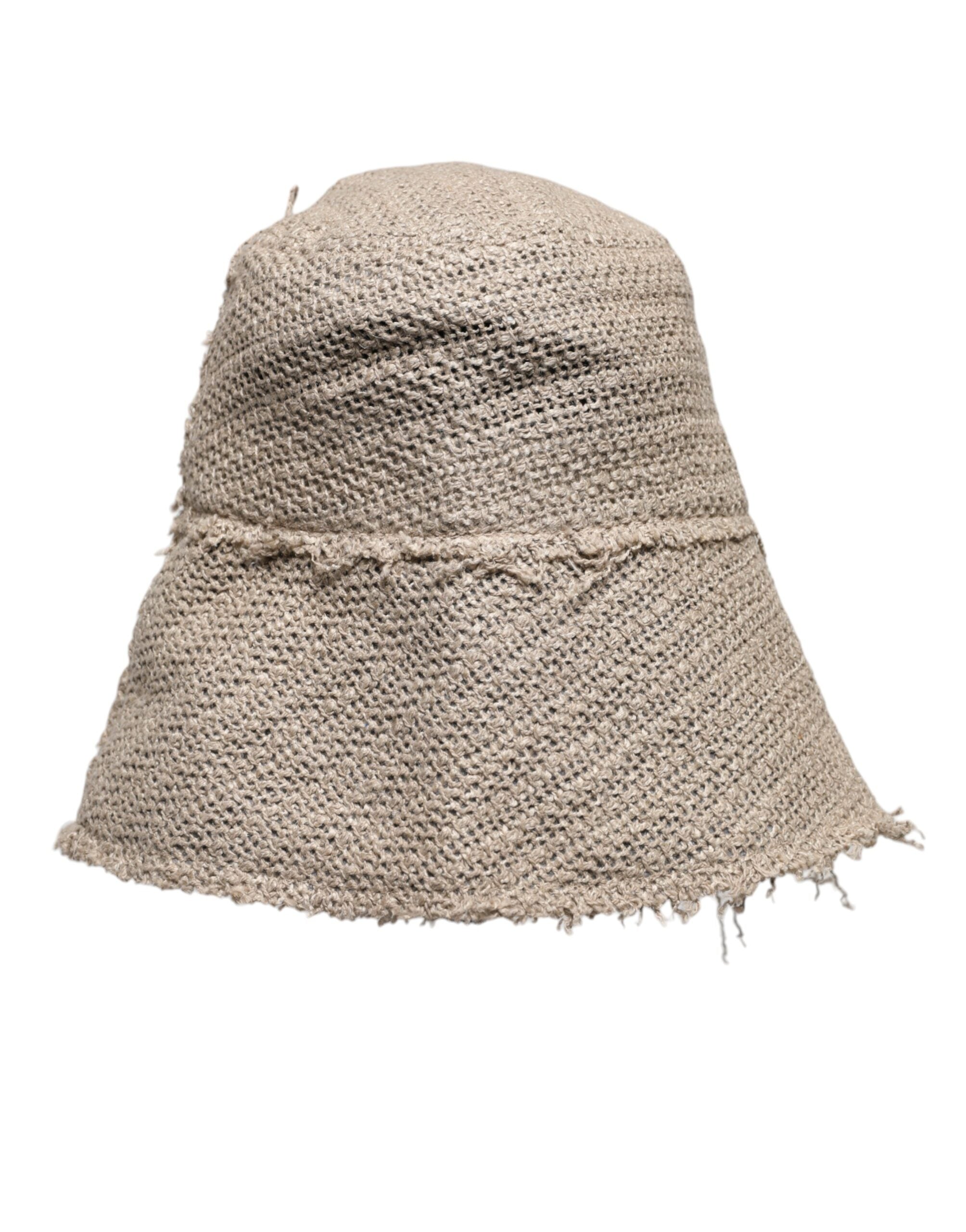 Dolce & Gabbana beige linen hat with wide brim-3