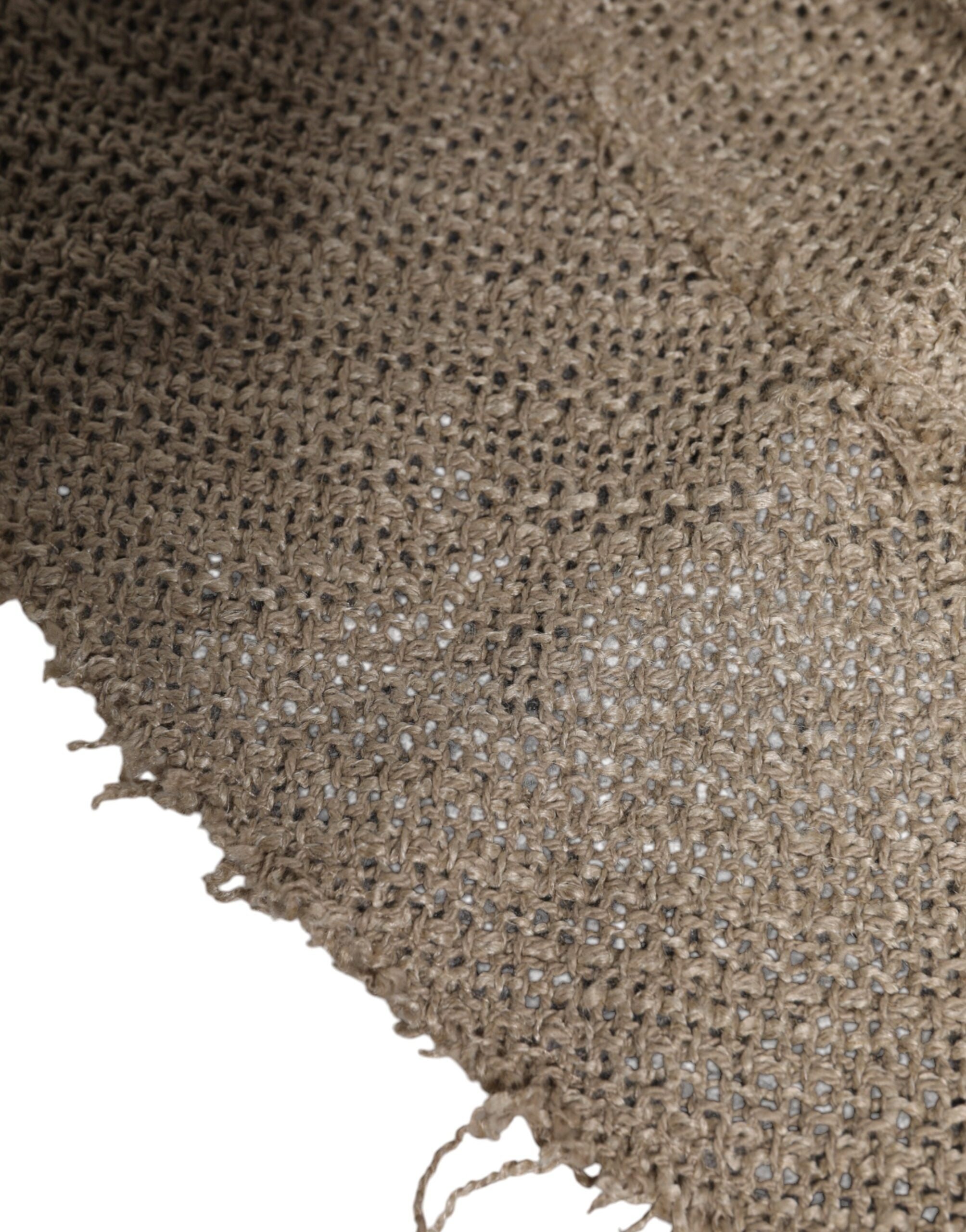 Dolce & Gabbana beige linen hat with wide brim-5