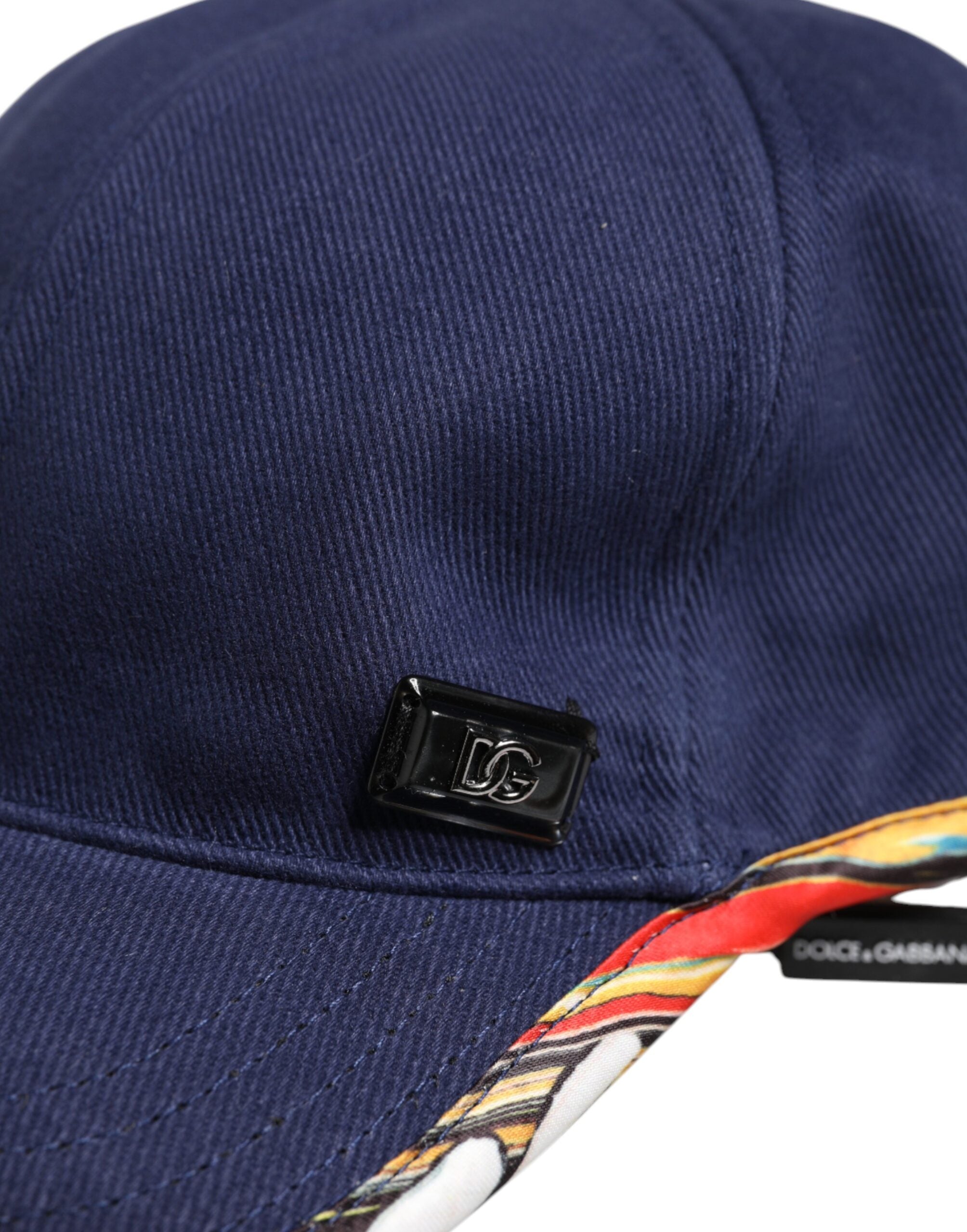 Dolce & Gabbana baseball cap in blue cotton with 6 panels-5