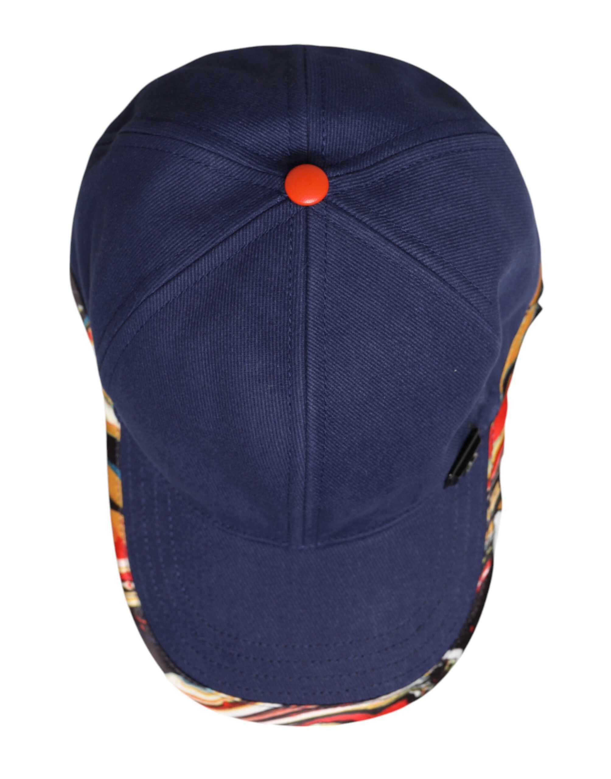 Dolce & Gabbana baseball cap in blue cotton with 6 panels-6