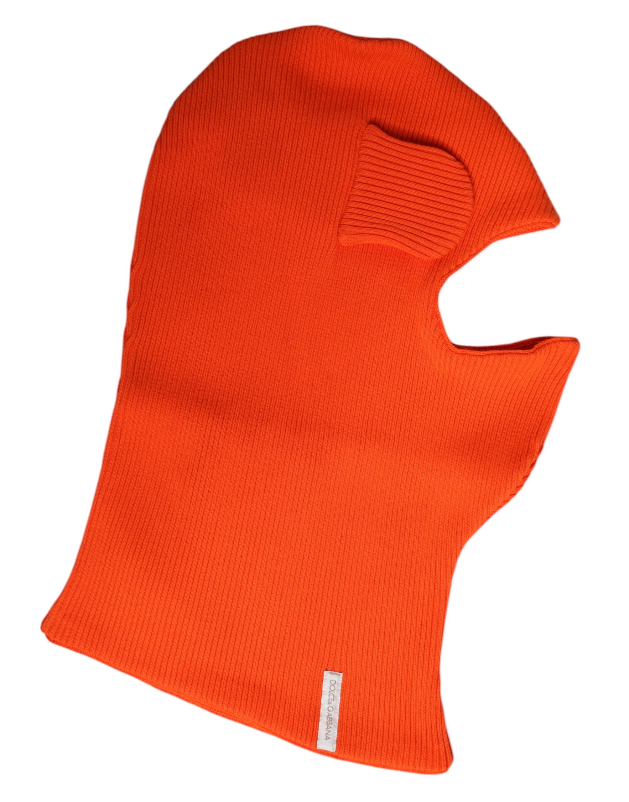 Dolce & Gabbana Orange Baumwolle Ganzkopfpackung Balaclava Hut-2