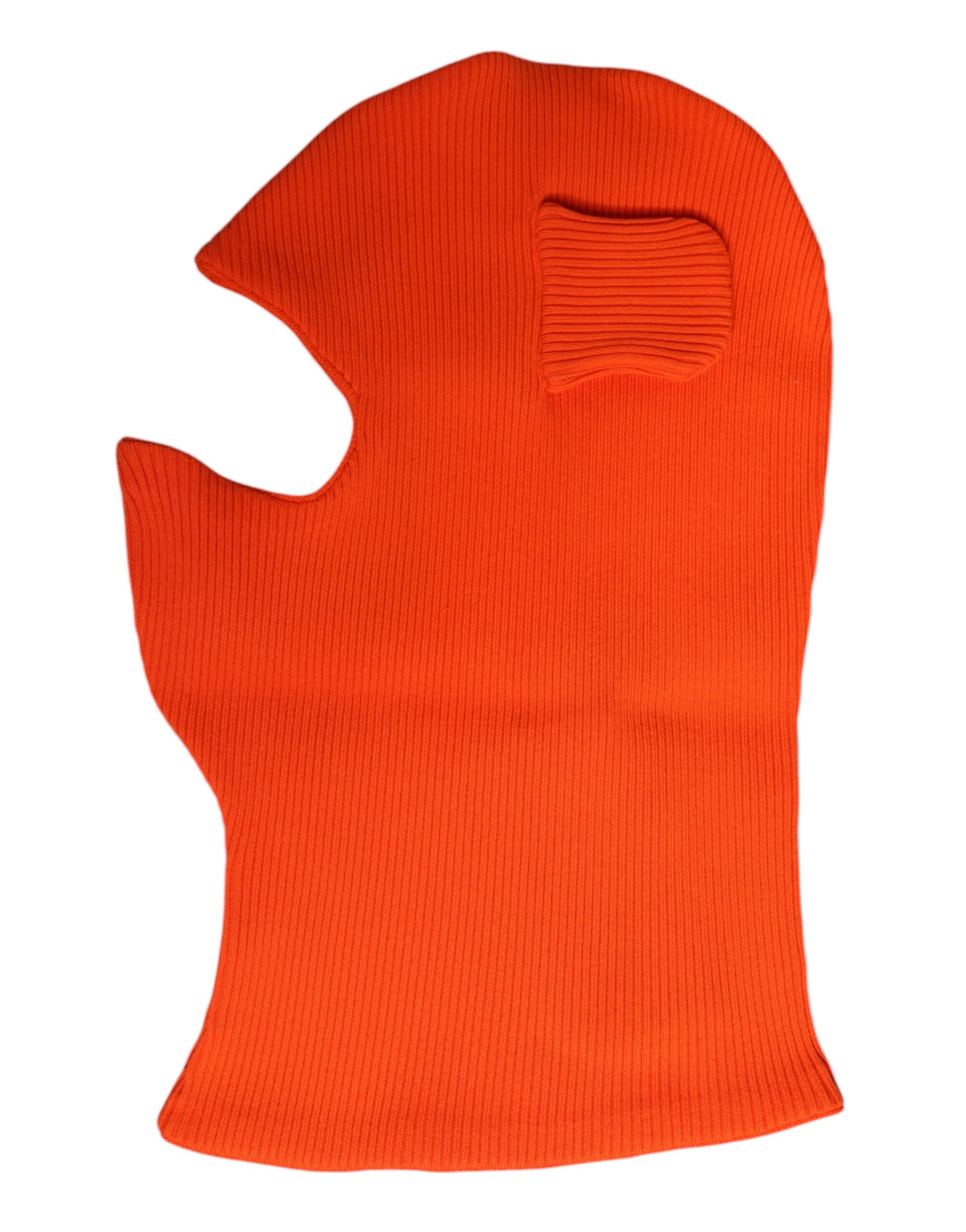 Dolce & Gabbana Orange Baumwolle Ganzkopfpackung Balaclava Hut-3