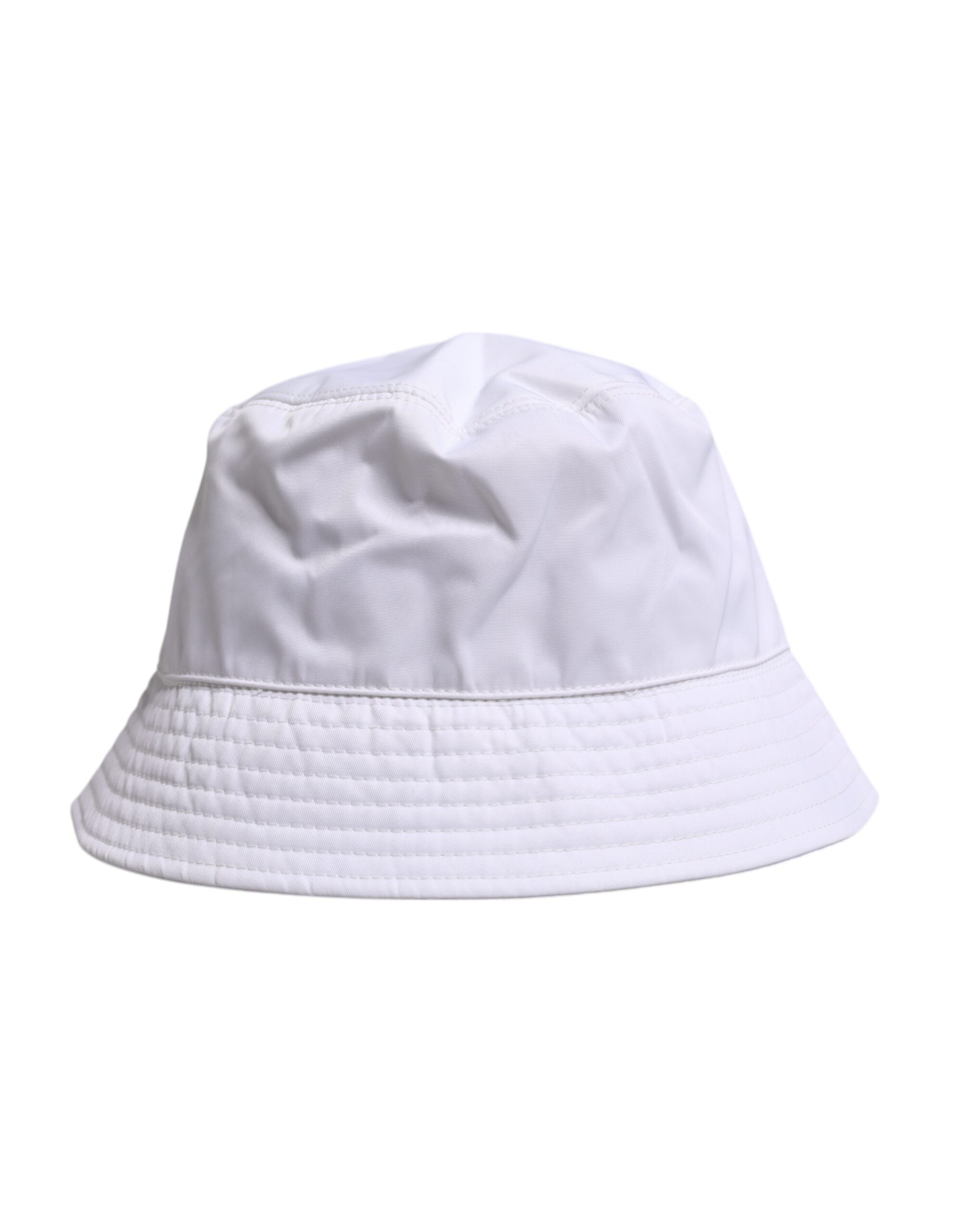 Dolce & Gabbana White Cotton Bucket Hat with Wide Brim-2