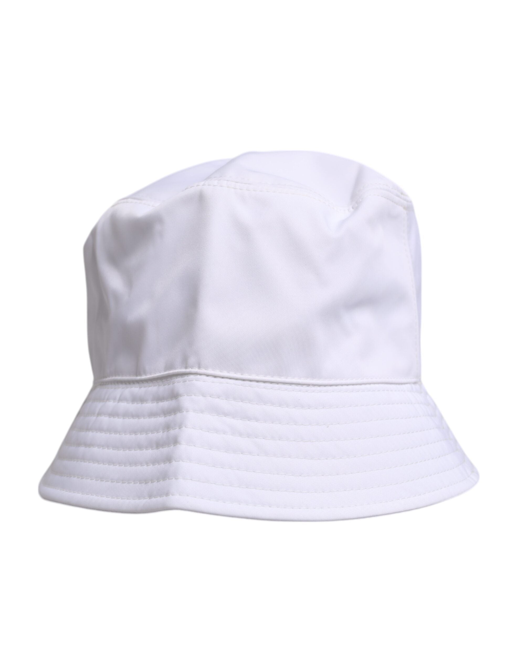 Dolce & Gabbana White Cotton Bucket Hat with Wide Brim-3