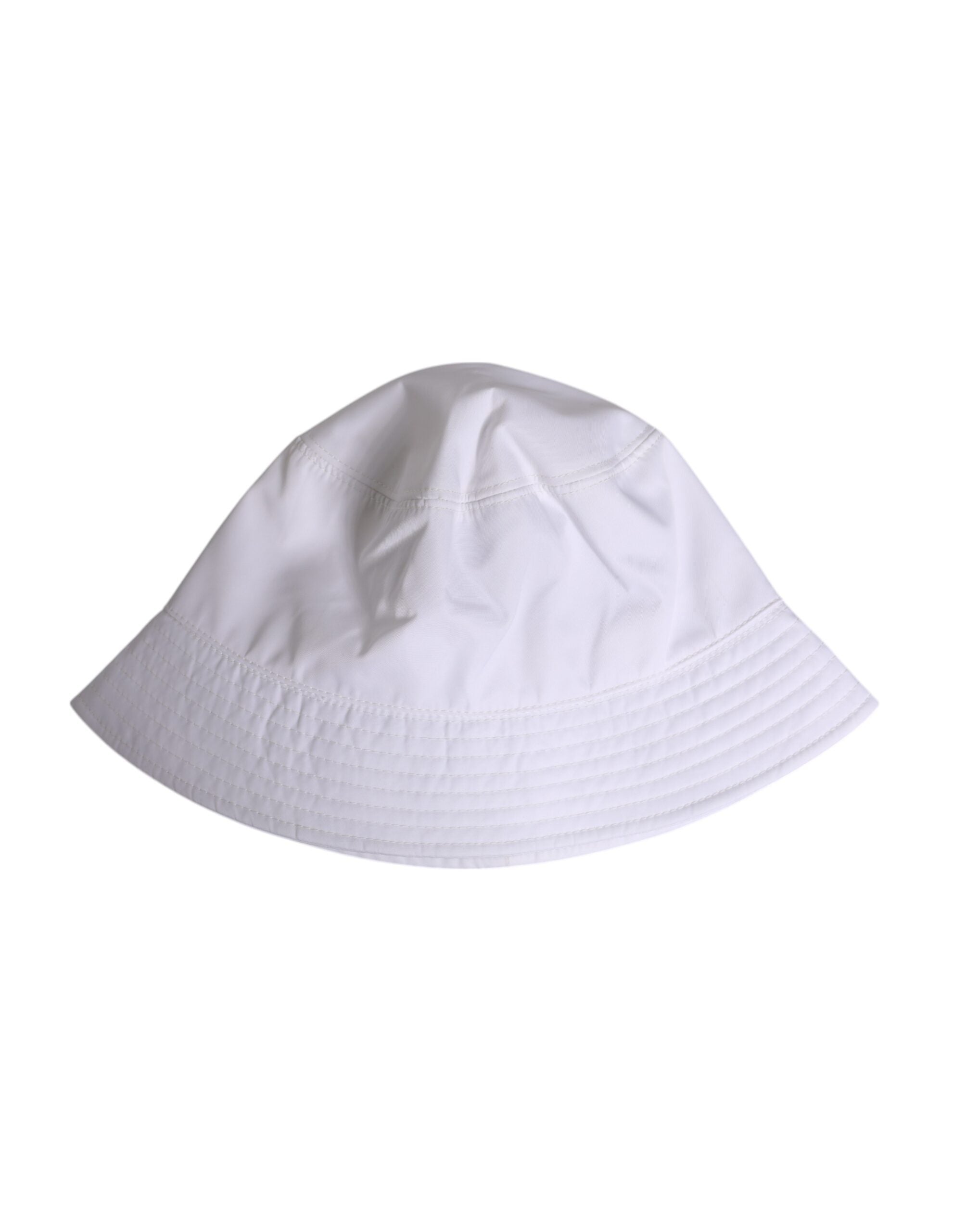 Dolce & Gabbana White Cotton Bucket Hat with Wide Brim-6