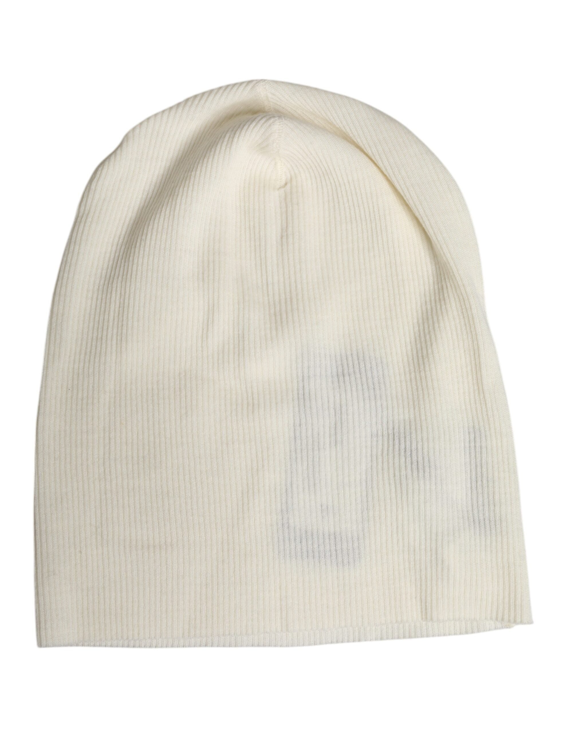 Dolce & Gabbana Beige Wool Blend Knitted Beanie Hat-2