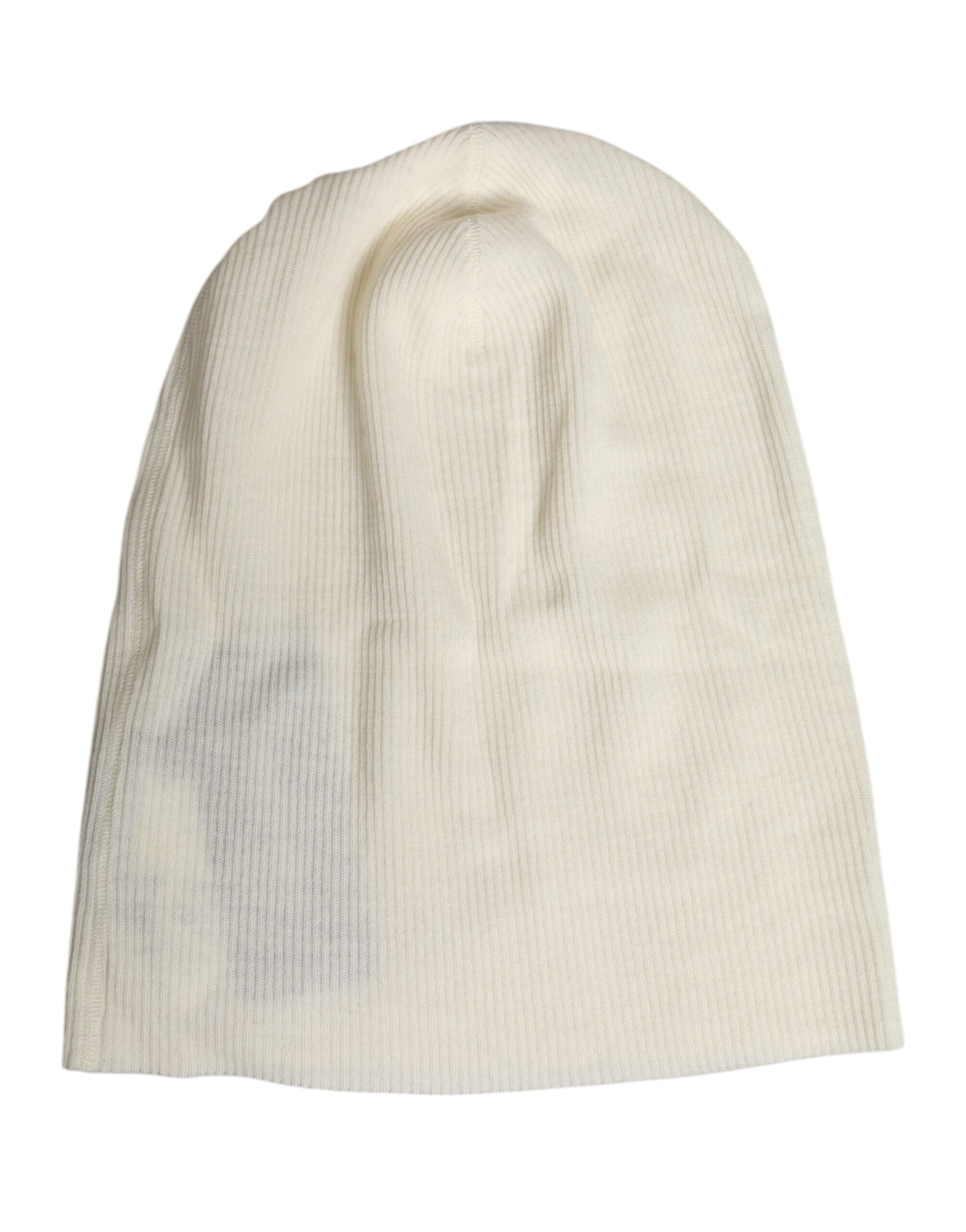Dolce & Gabbana Beige Wool Blend Knitted Beanie Hat-3