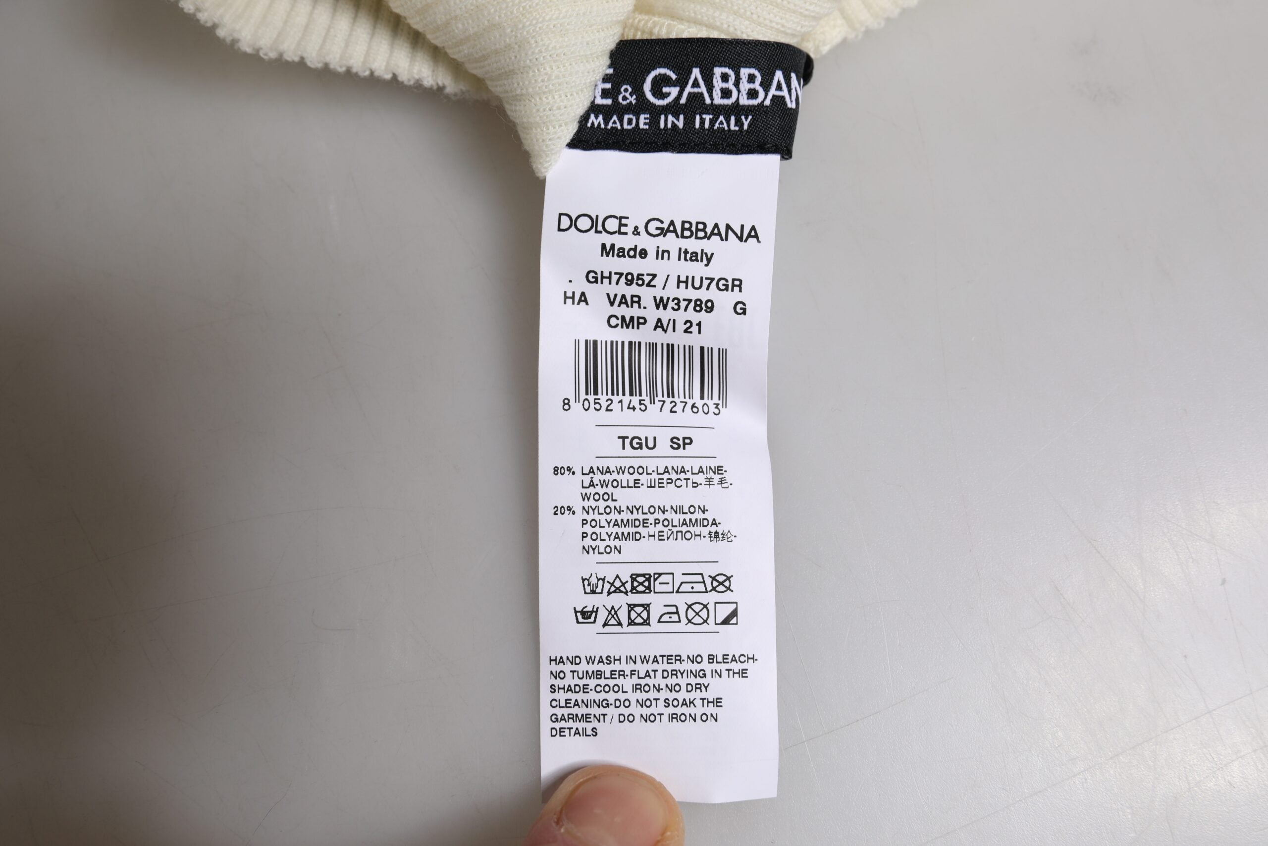 Dolce & Gabbana Beige Wool Blend Knitted Beanie Hat-5