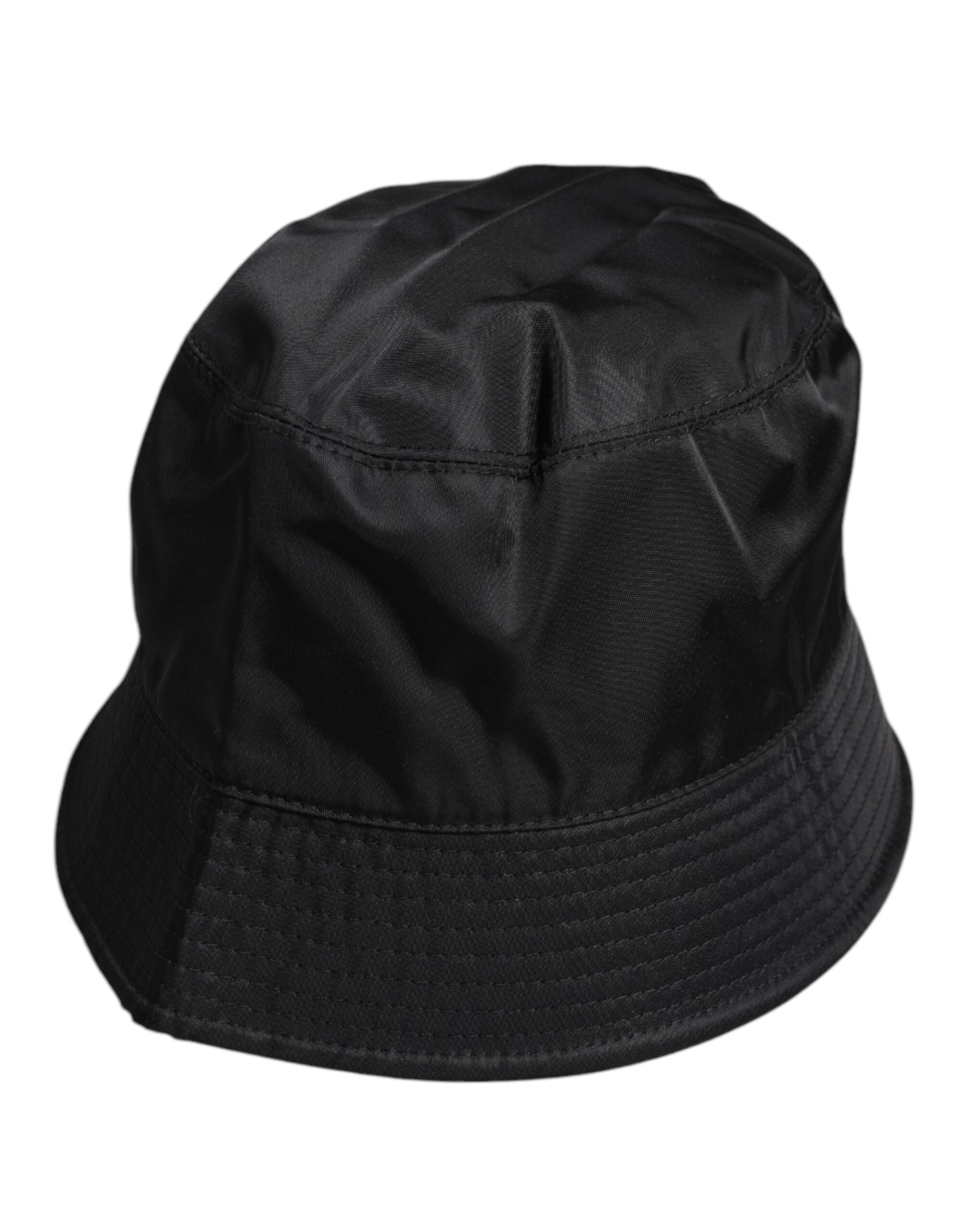 Sombrero de pescador de algodón negro con ala ancha de Dolce & Gabbana-4