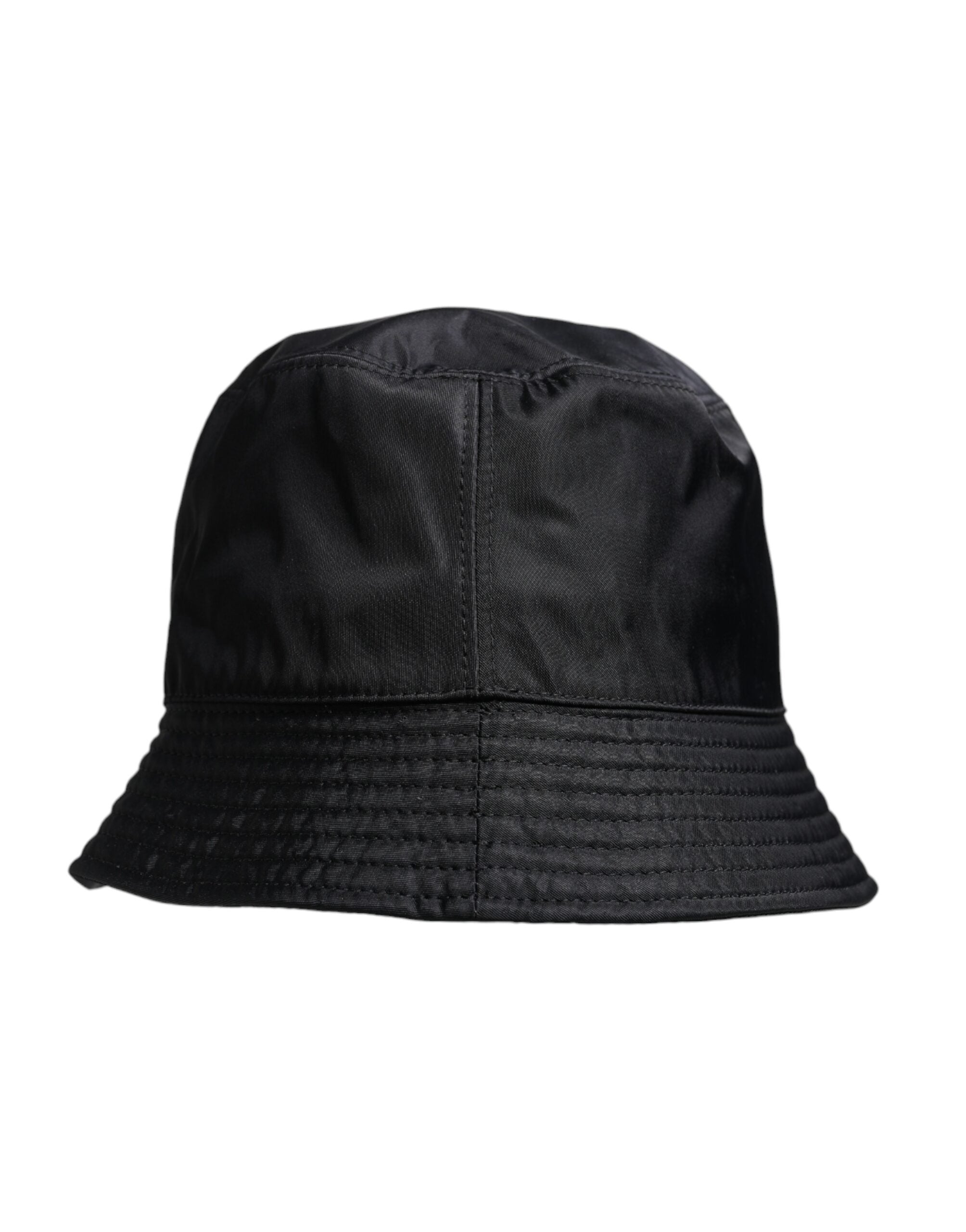 Dolce & Gabbana Black Cotton Bucket Hat with Wide Brim-2