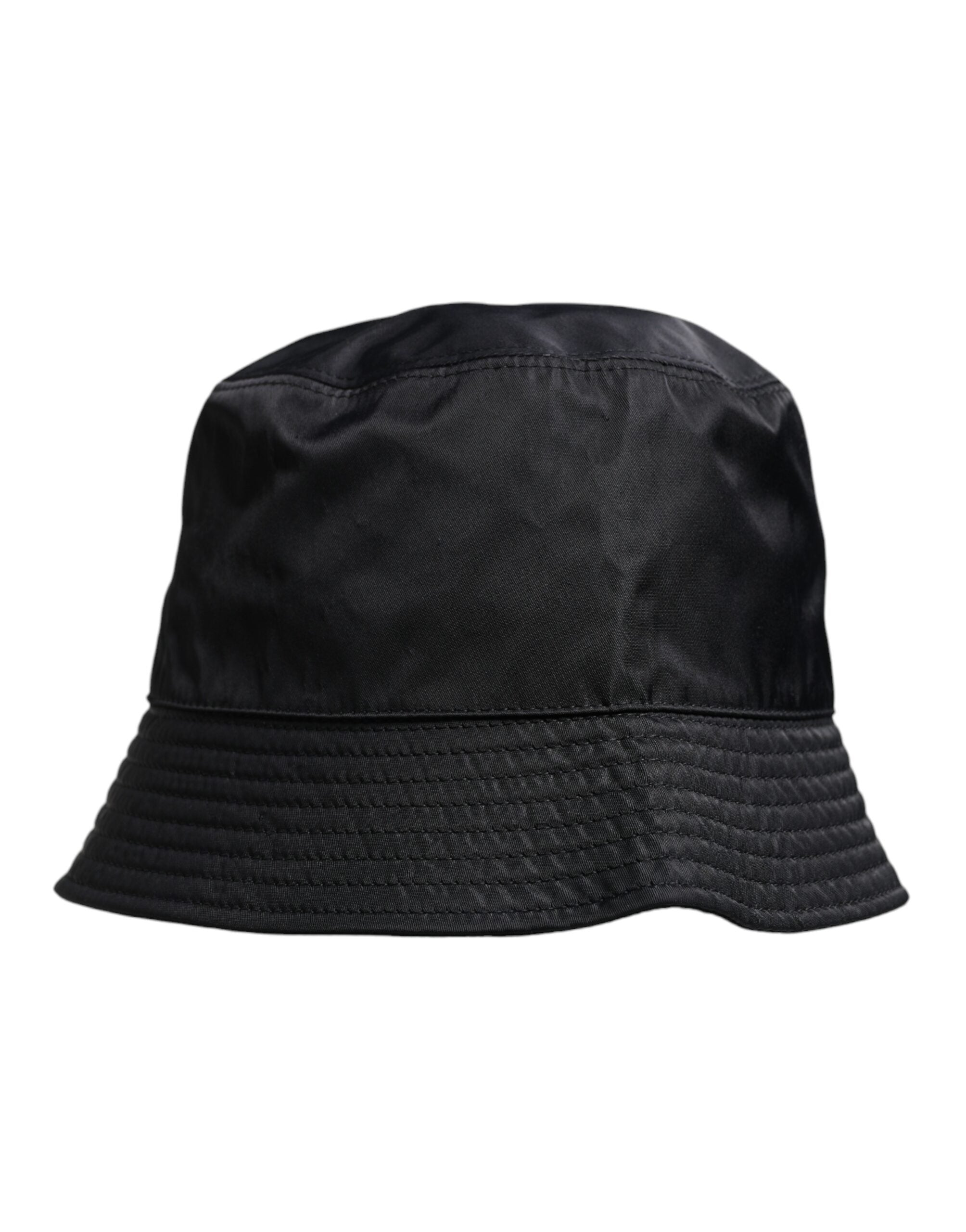 Dolce & Gabbana Black Cotton Bucket Hat with Wide Brim-3