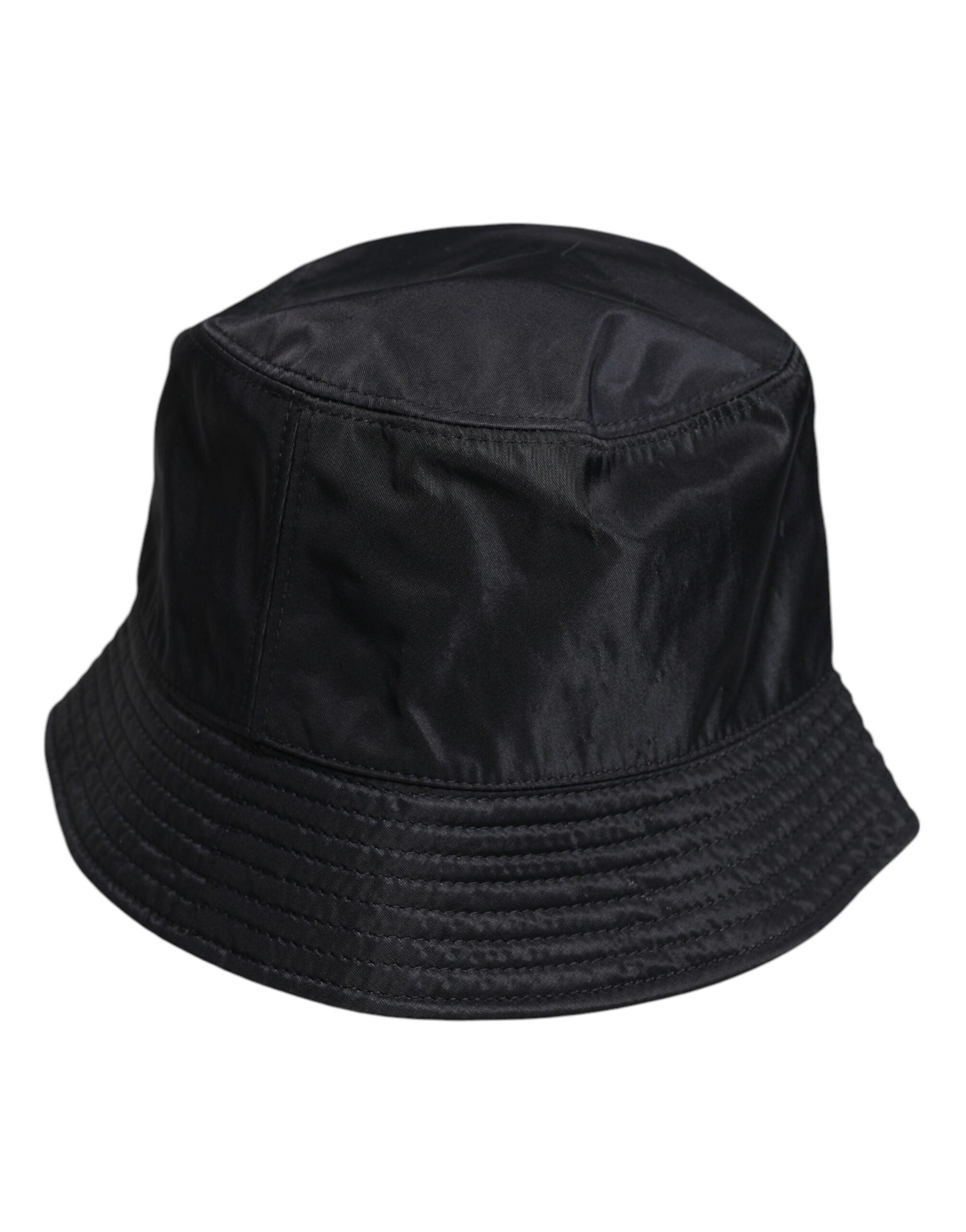 Dolce & Gabbana Black Cotton Bucket Hat with Wide Brim-4