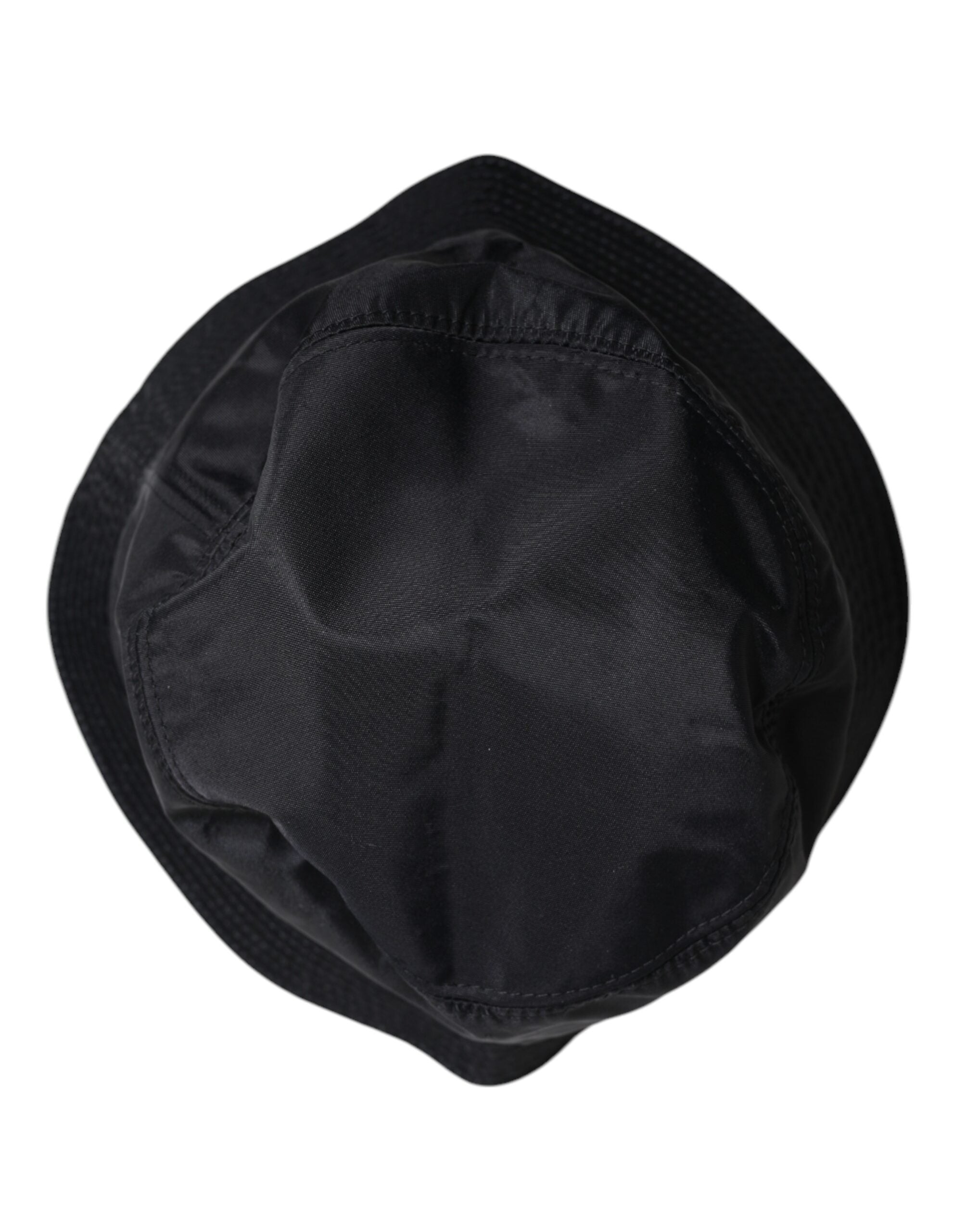 Dolce & Gabbana Black Cotton Bucket Hat with Wide Brim-6