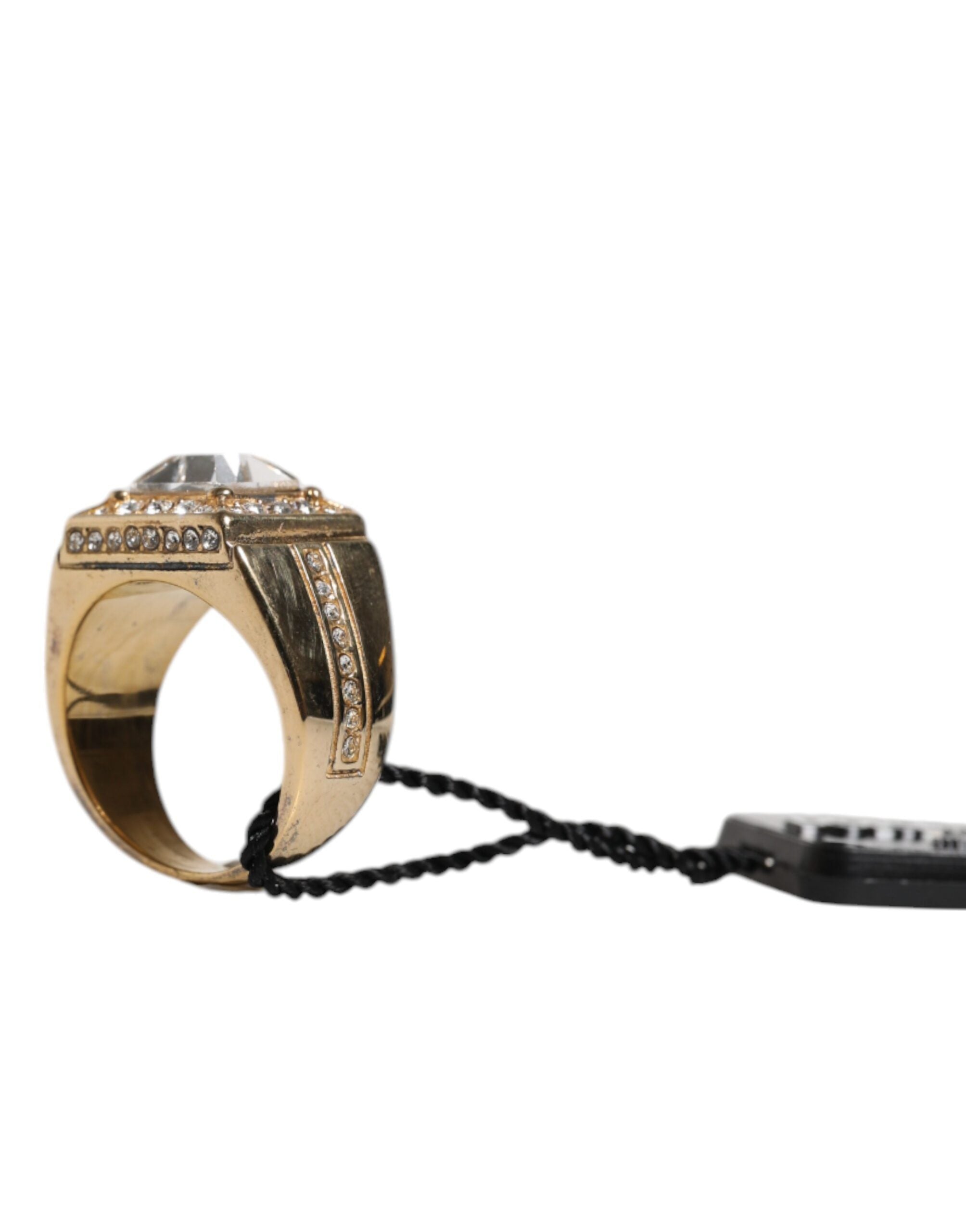 Dolce & Gabbana Gold-tone Sterling Silver 925 Crystal Ring-3