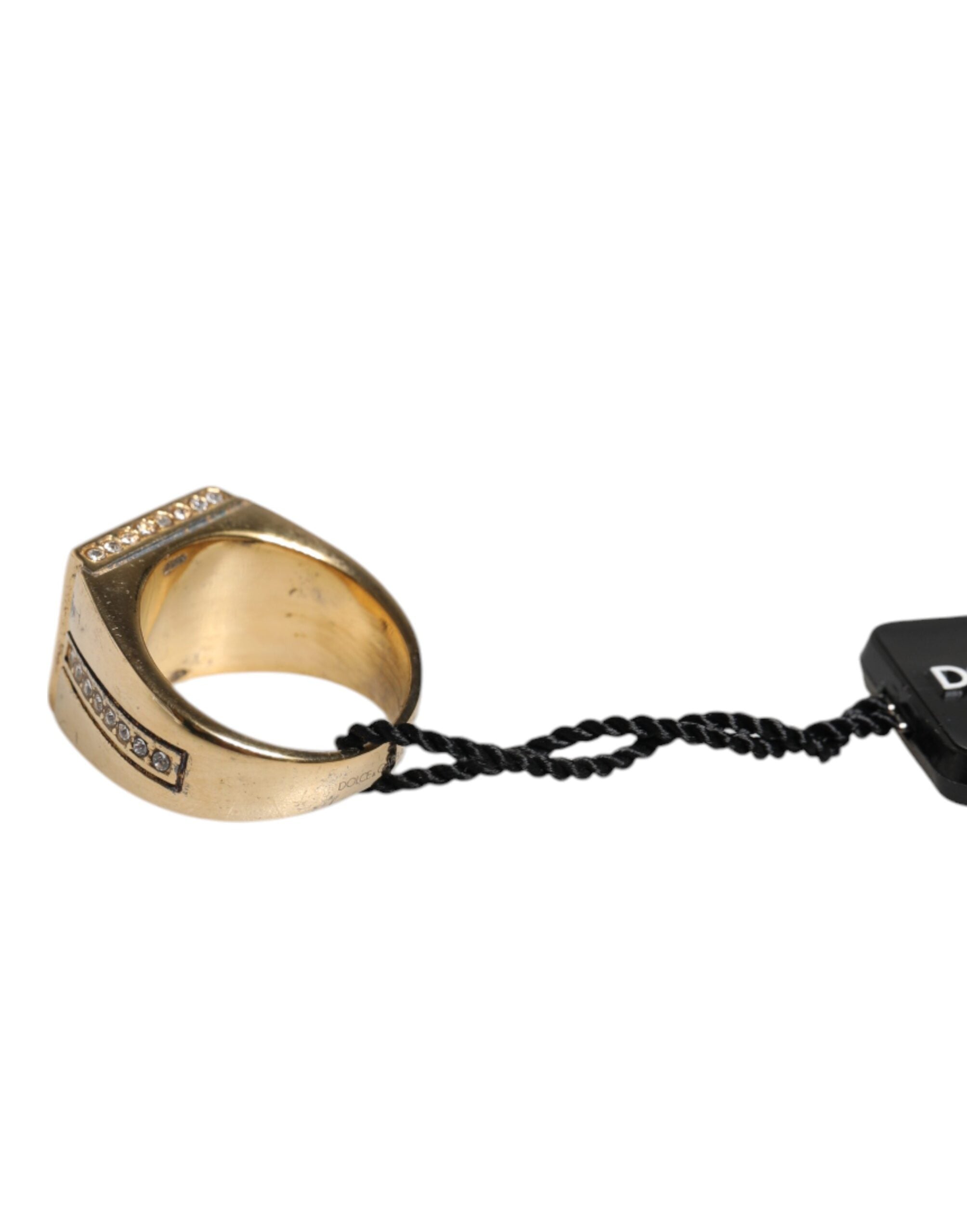 Dolce & Gabbana Gold-tone Sterling Silver 925 Crystal Ring-5