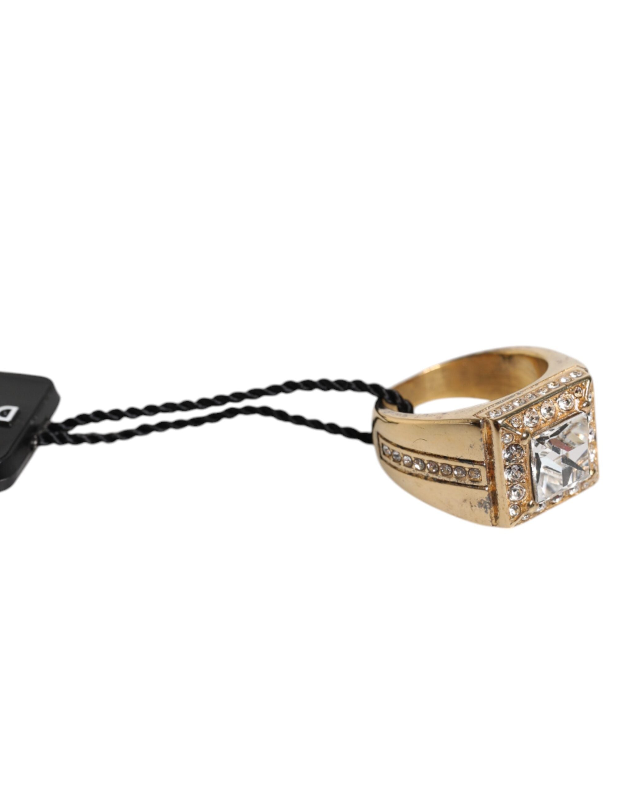 Dolce & Gabbana Gold-tone Sterling Silver 925 Crystal Ring-6