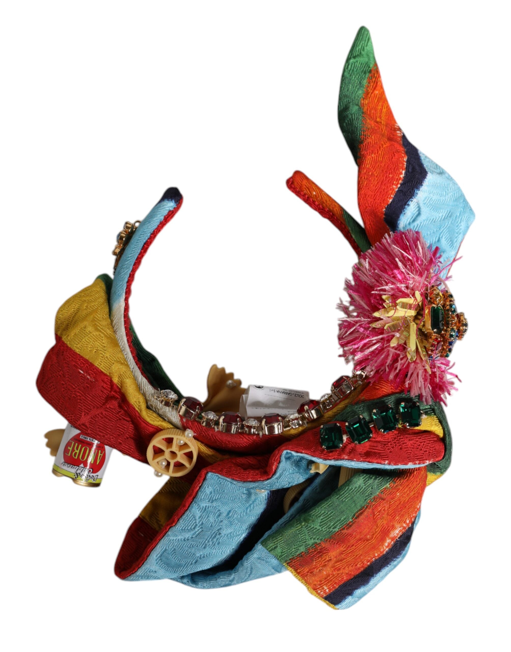 Diadema tipo tiara con cristales florales multicolores de Dolce & Gabbana-2