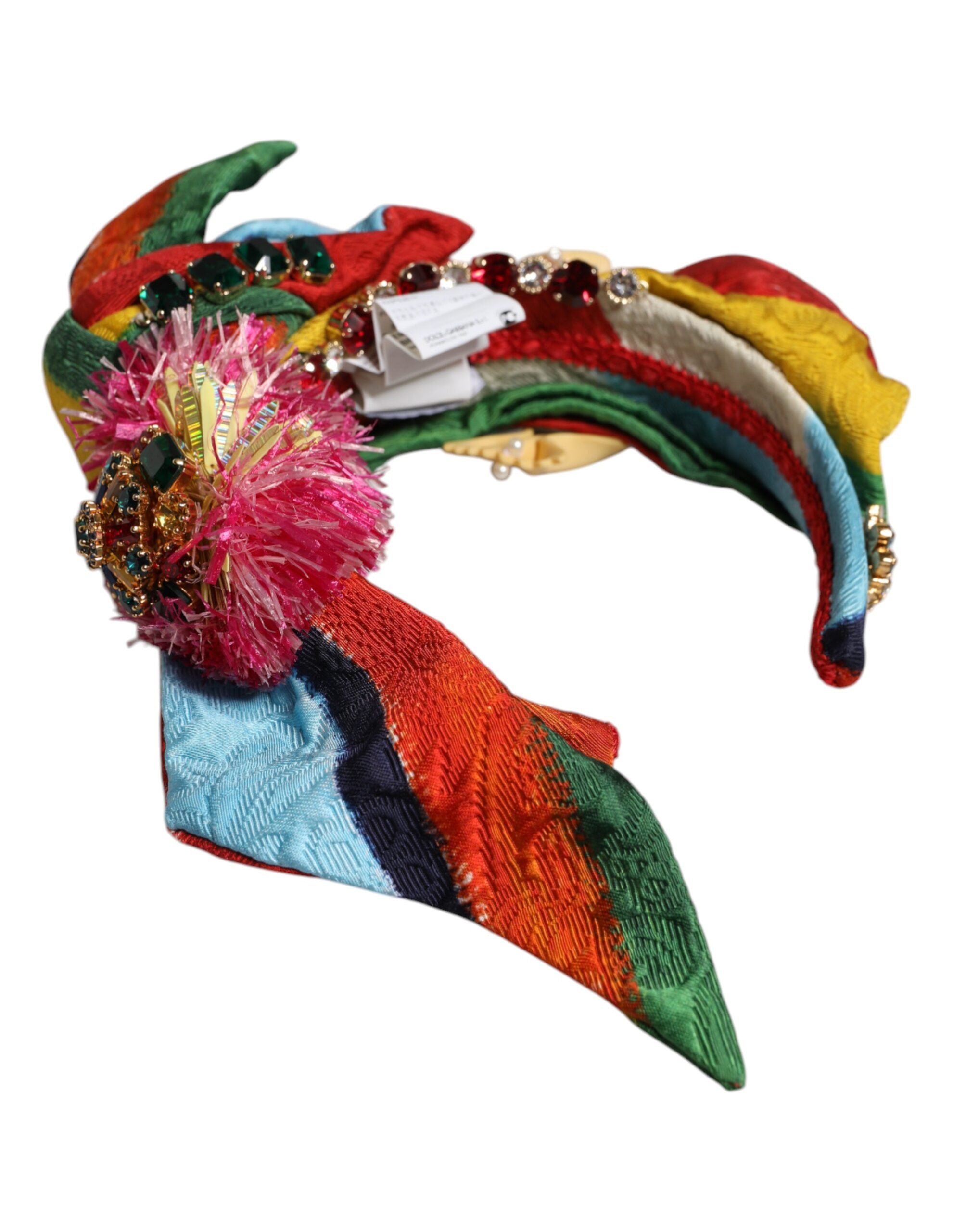 Diadema tipo tiara con cristales florales multicolores de Dolce & Gabbana-6