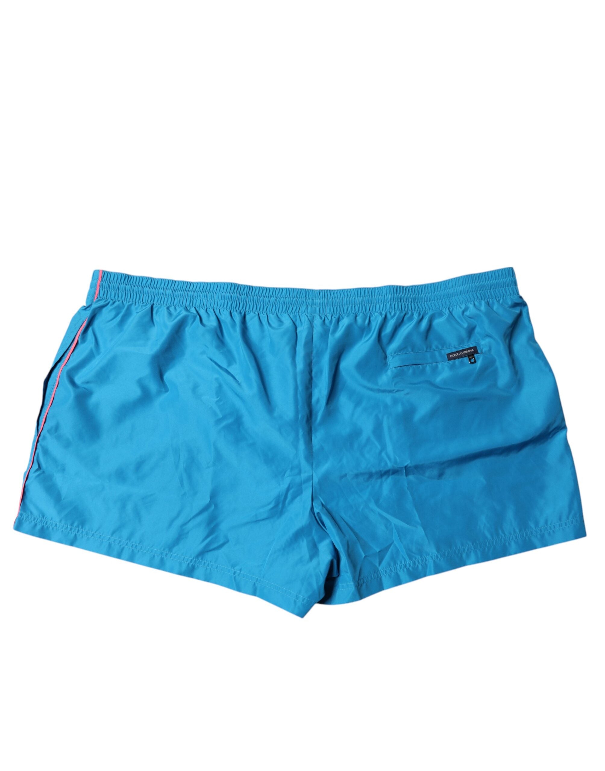 Dolce & Gabbana Turquoise Logo Beachwear Shorts 2Pc Swimwear-5