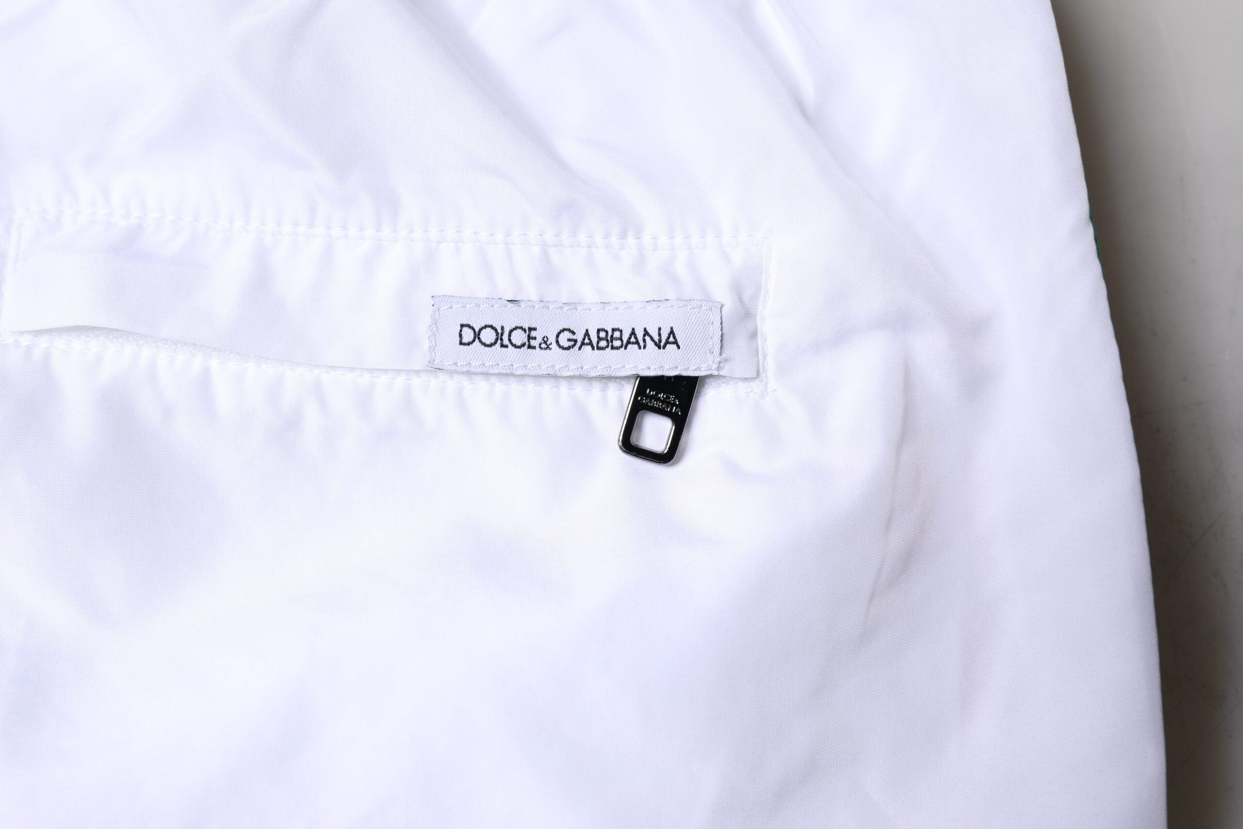 Dolce & Gabbana Weiße Streifen Beachwear Shorts 2 Stück Bademode-5