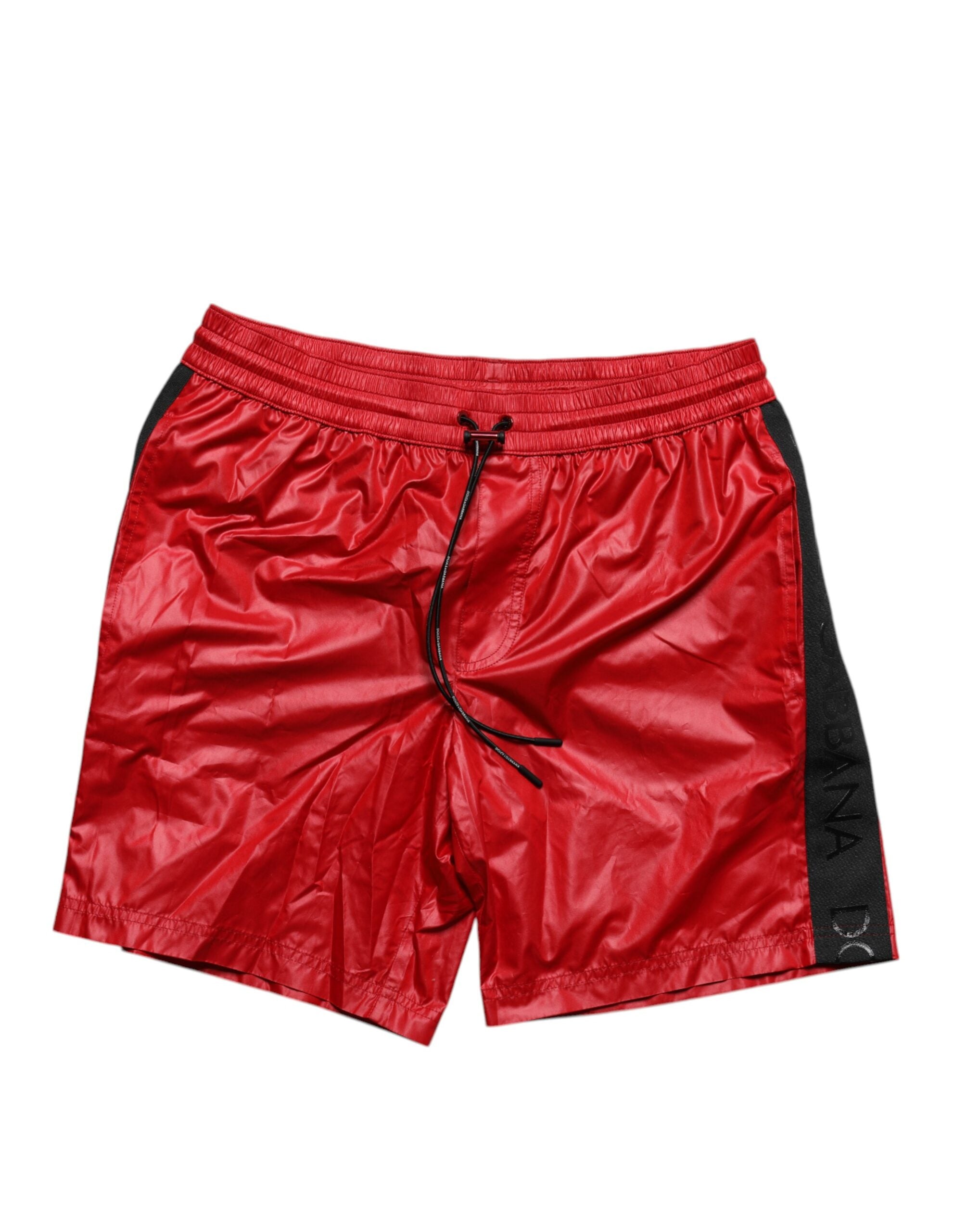 Dolce & Gabbana Rote Polyester Strandbekleidung Shorts 2Pc Bademode-2