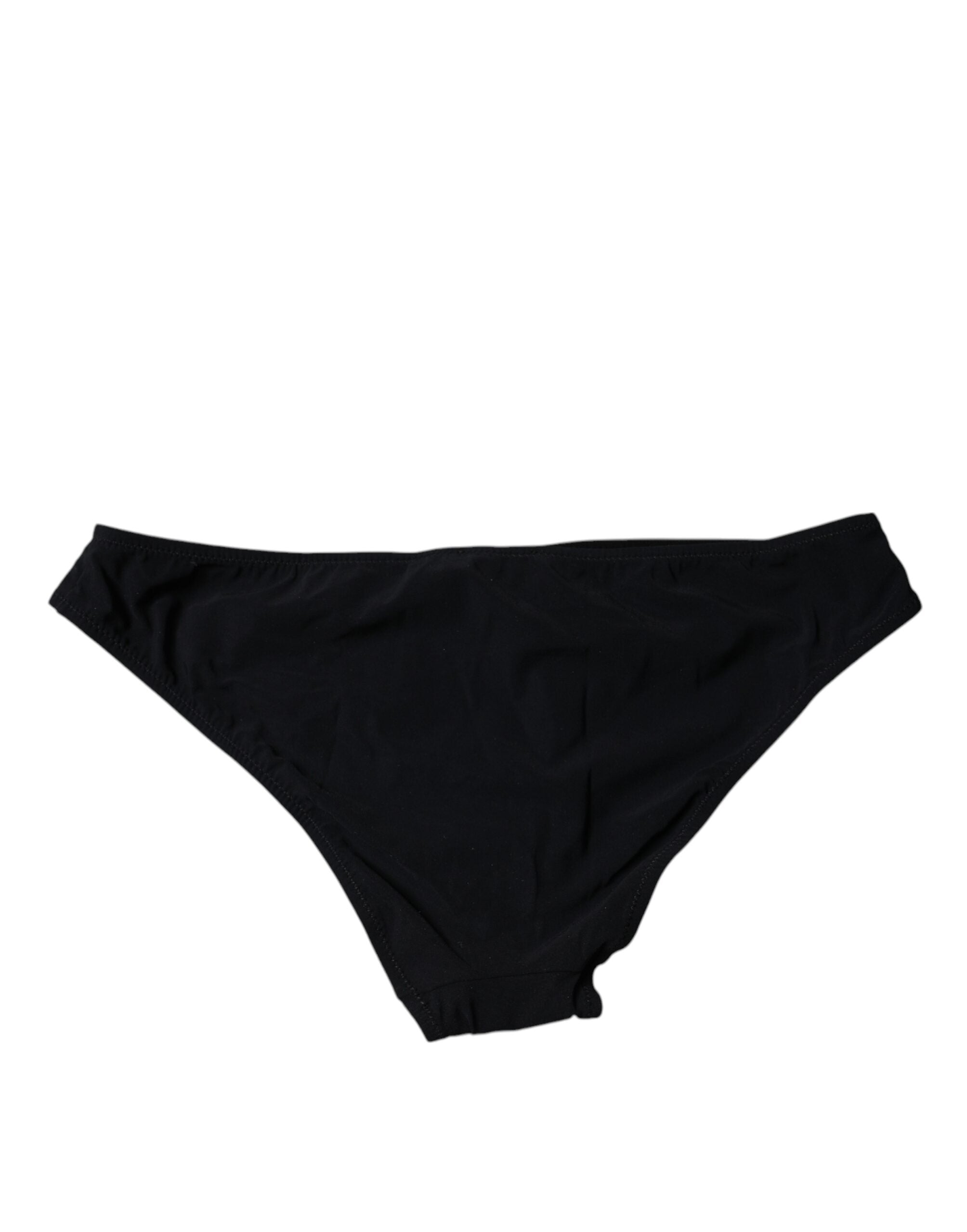 Dolce & Gabbana Black Nylon Stretch Mid Waist Panty Underwear-4