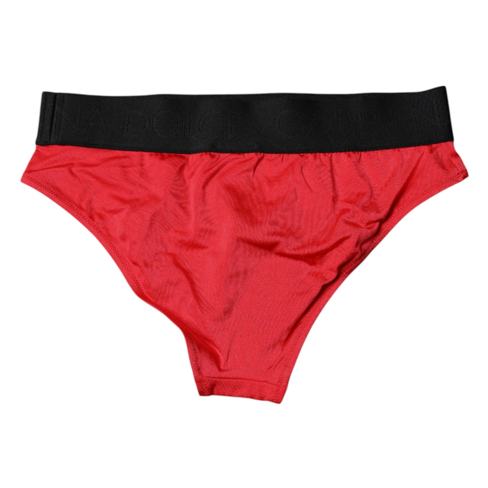 Dolce & Gabbana Red Nylon Stretch Mid Waist Panty Underwear-5