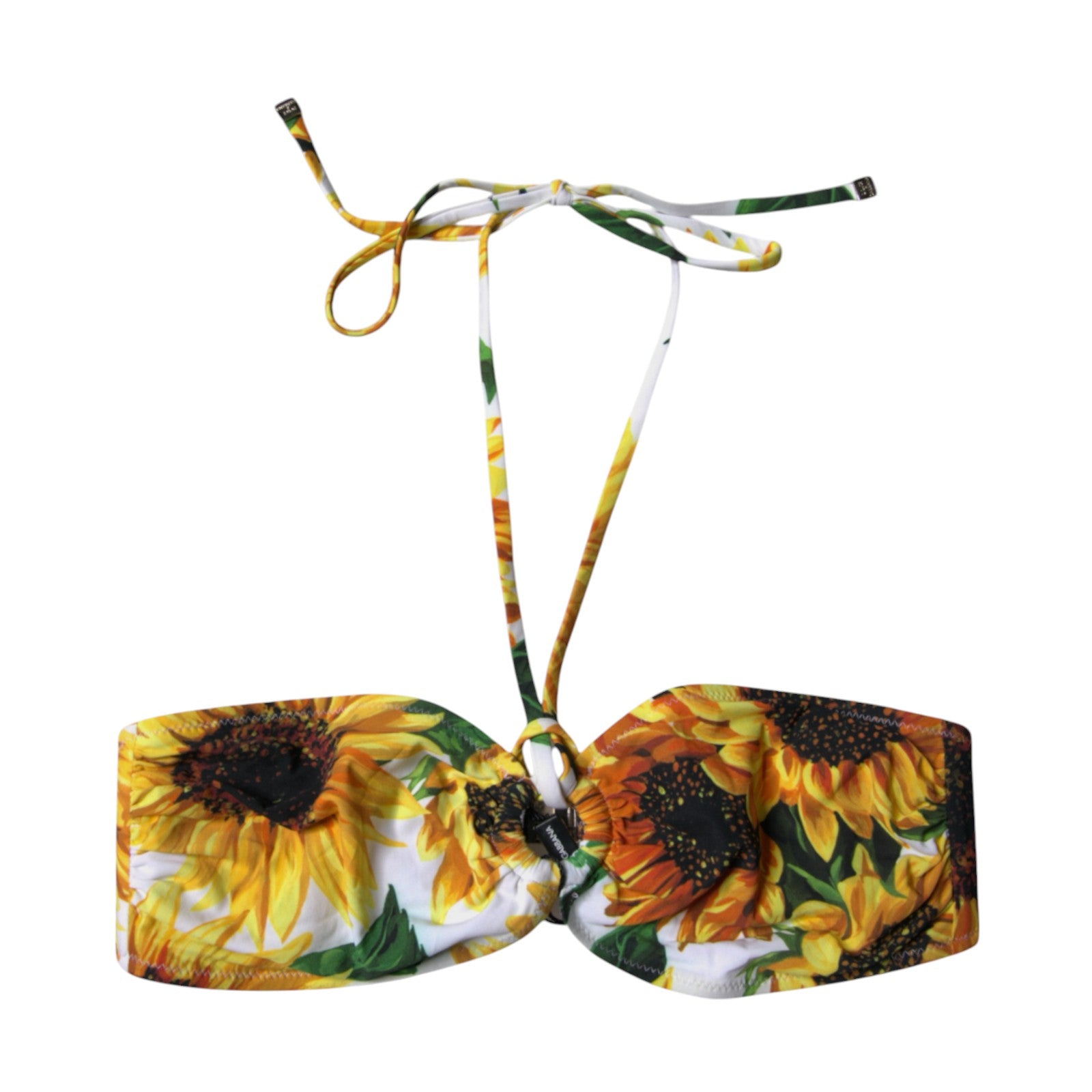 Top de bikini estilo halter con estampado floral multicolor de Dolce & Gabbana-3