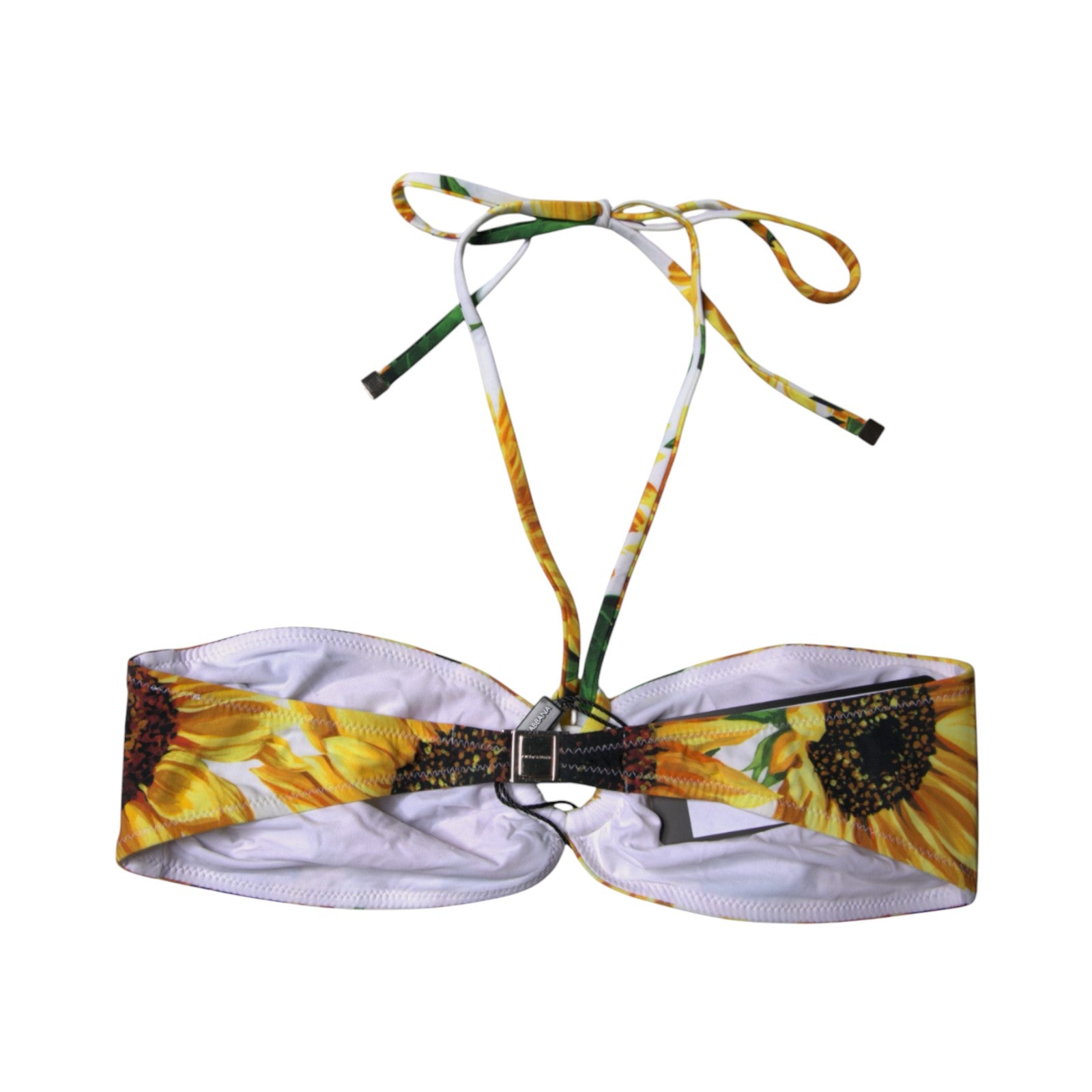 Top de bikini estilo halter con estampado floral multicolor de Dolce & Gabbana-5