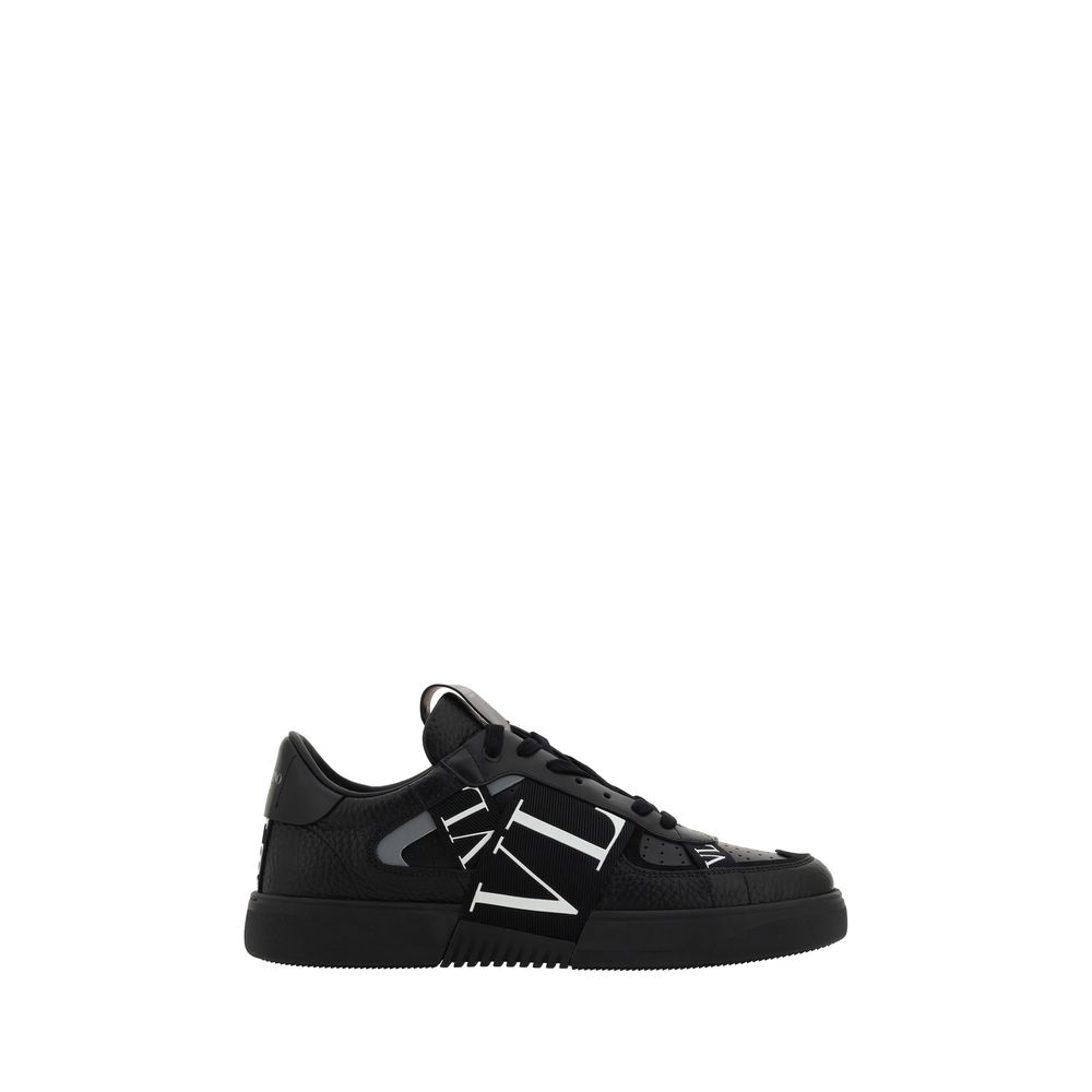 Valentino Garavani Black VL7N Leather Sneakers-1