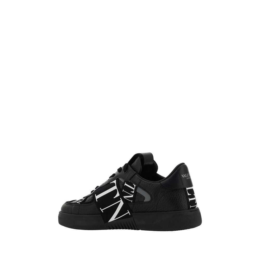 Valentino Garavani Black VL7N Leather Sneakers-3