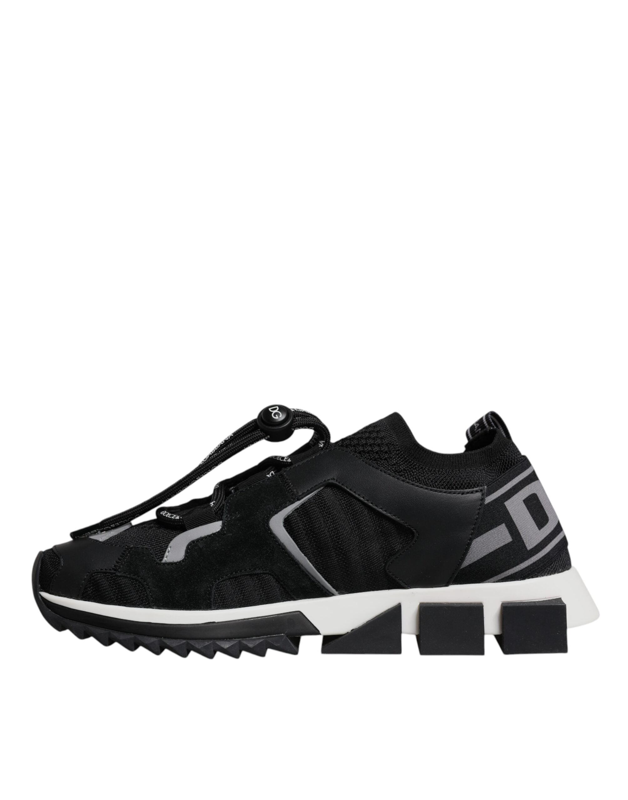 Dolce & Gabbana Black Mesh Sorrento Trekking Sneakers Shoes-5