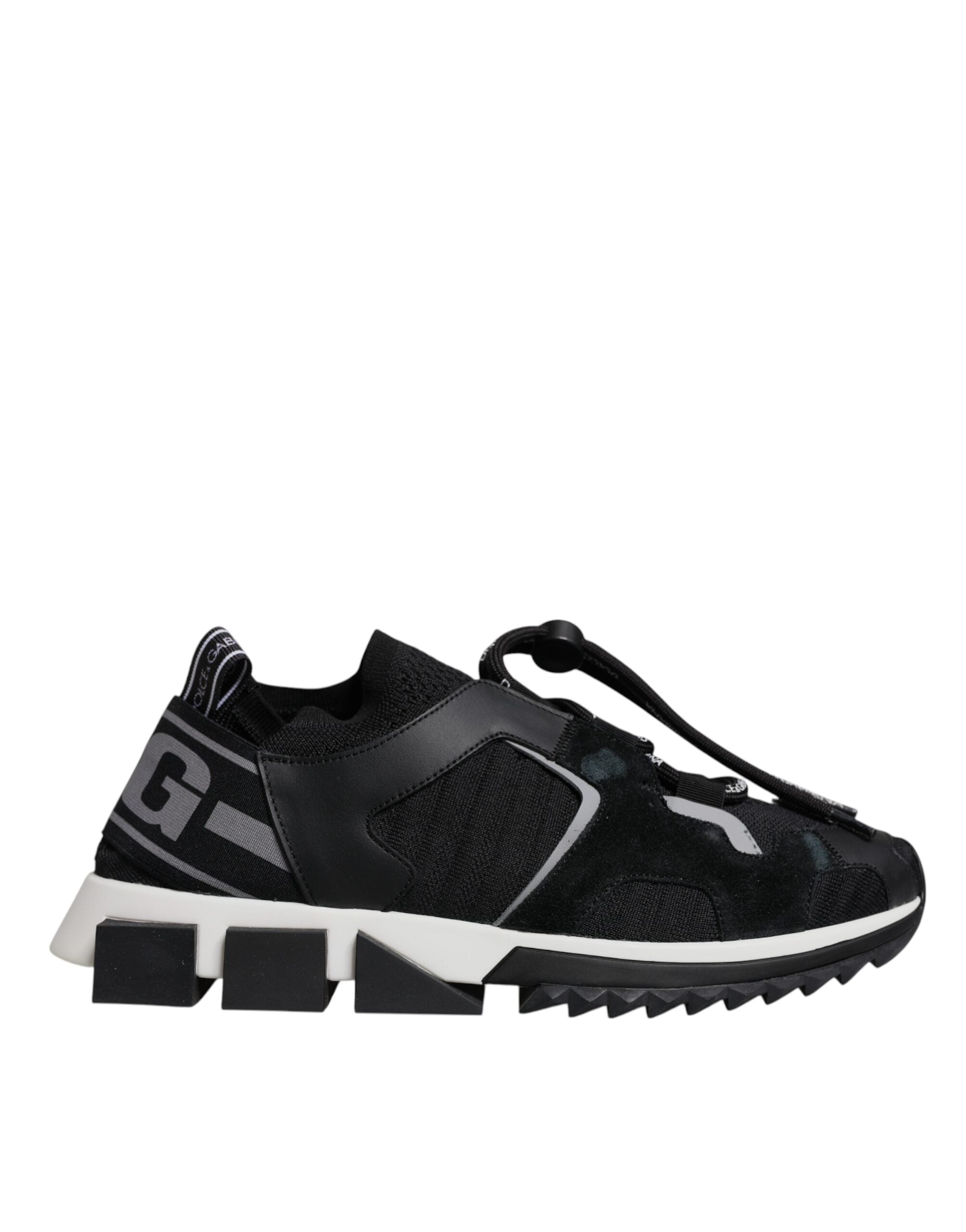 Dolce & Gabbana Black Mesh Sorrento Trekking Sneakers Shoes-1