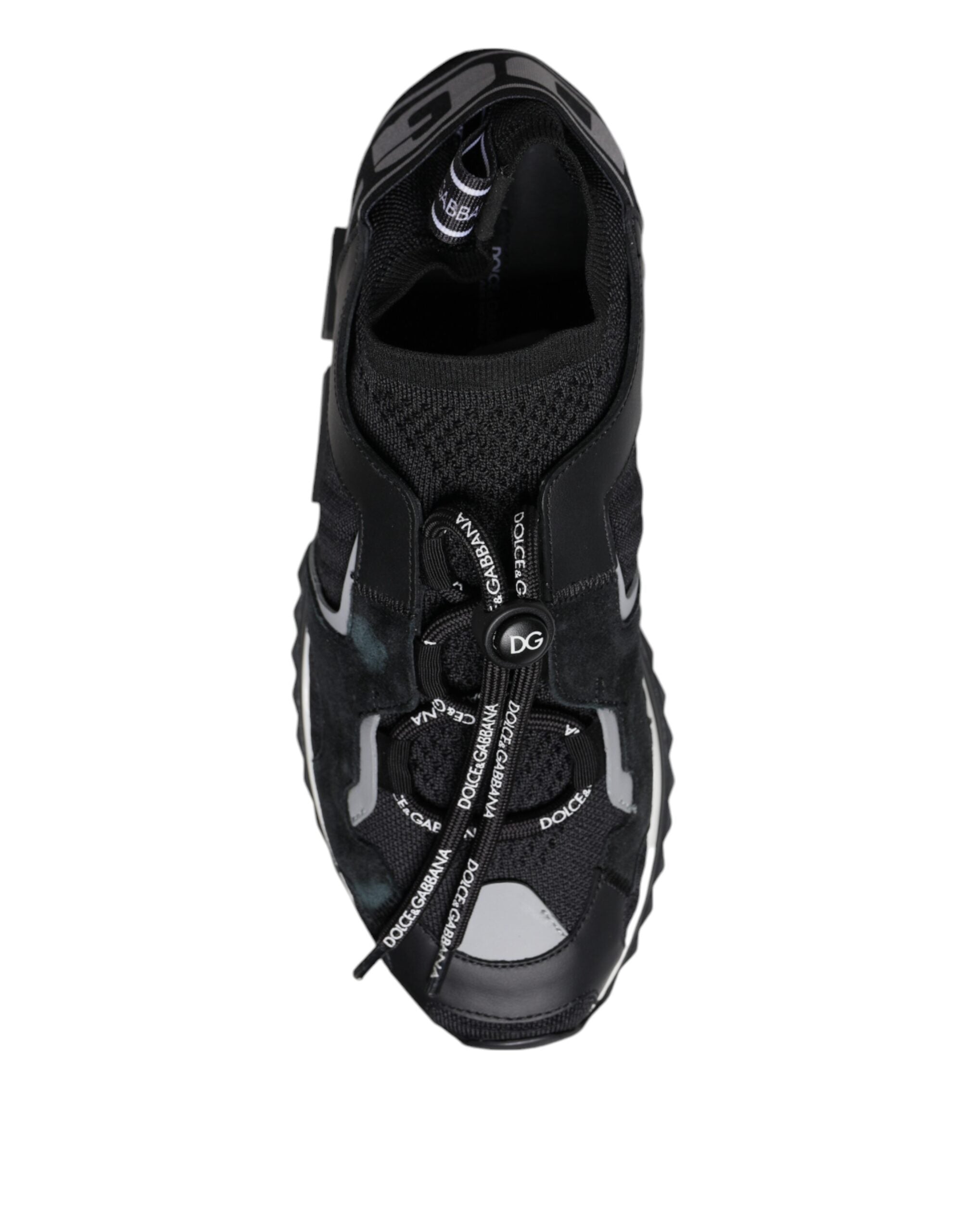 Dolce & Gabbana Black Mesh Sorrento Trekking Sneakers Shoes-6
