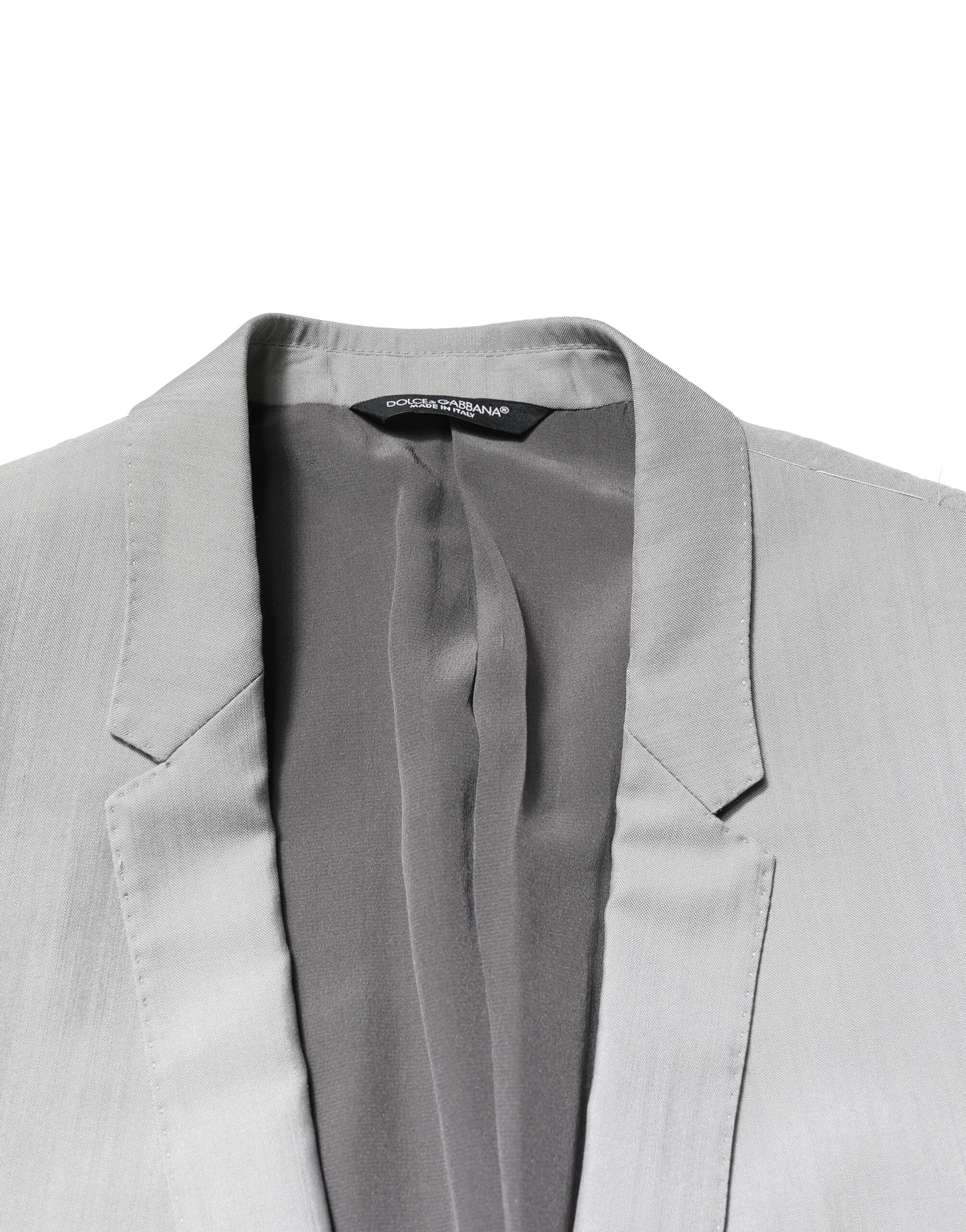Traje de lana gris claro Dolce & Gabbana DORADO, 2 piezas, traje formal-5