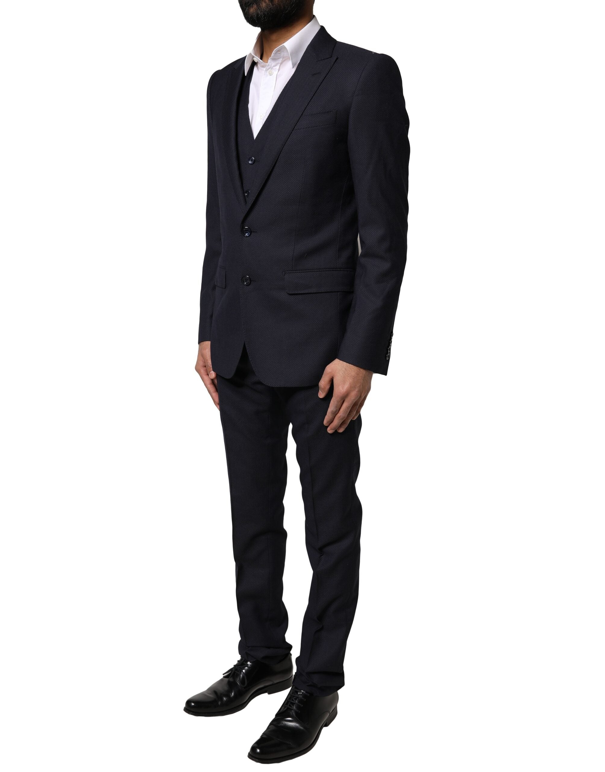 Traje formal de tres piezas MARTINI de fantasía negra de Dolce & Gabbana-3