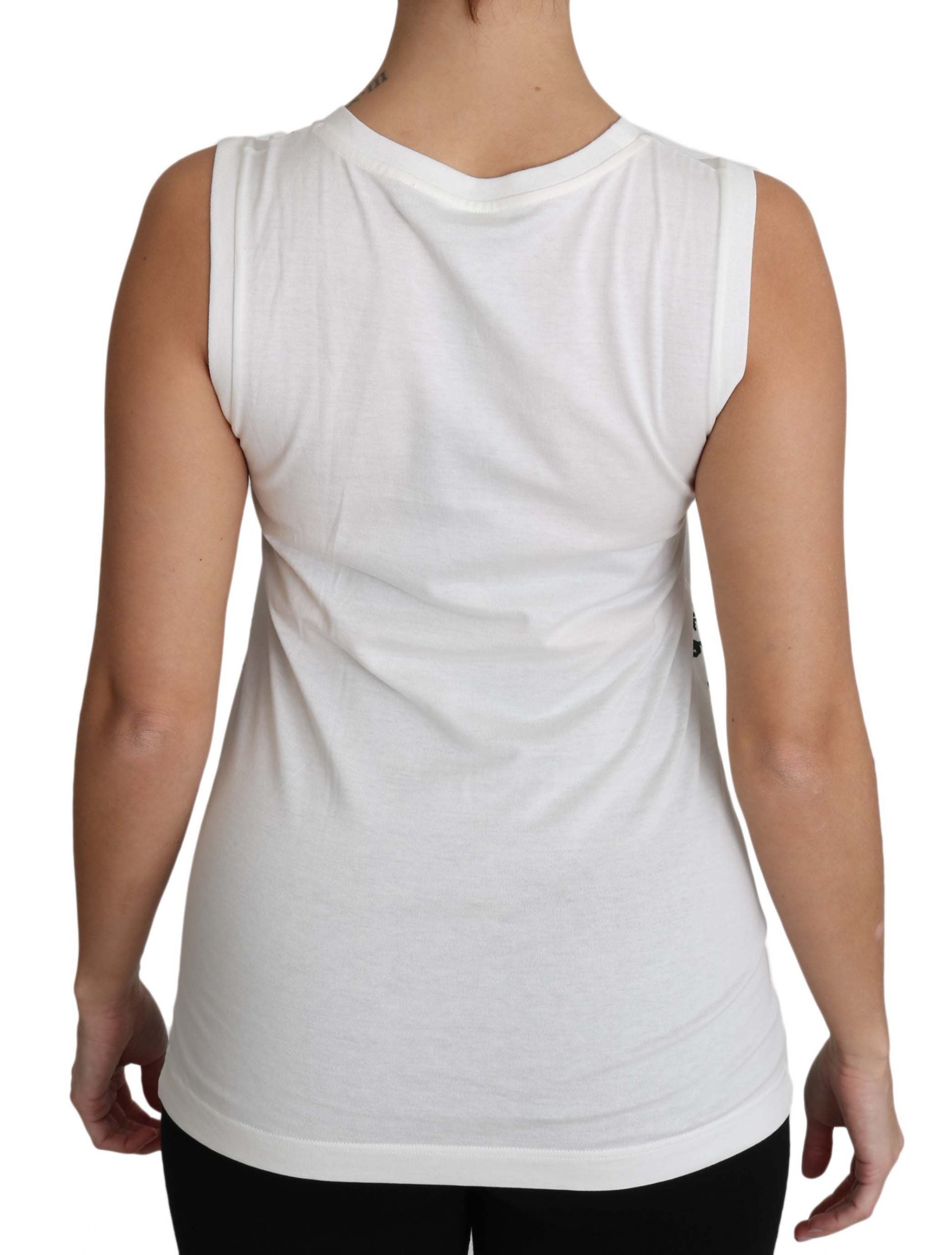 Camiseta sin mangas de algodón blanco Dolce & Gabbana #dgfamily-2