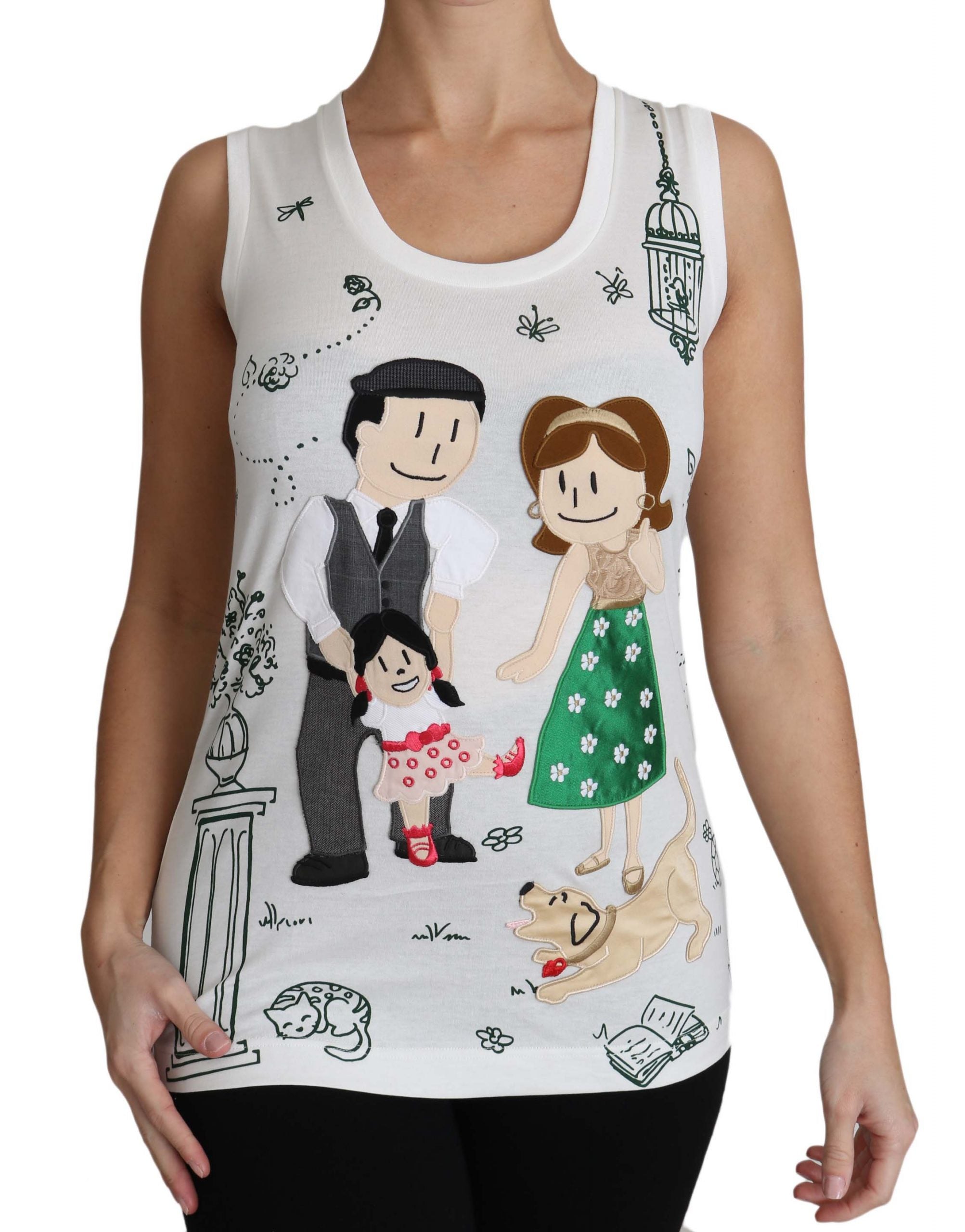 Camiseta sin mangas de algodón blanco Dolce & Gabbana #dgfamily-4