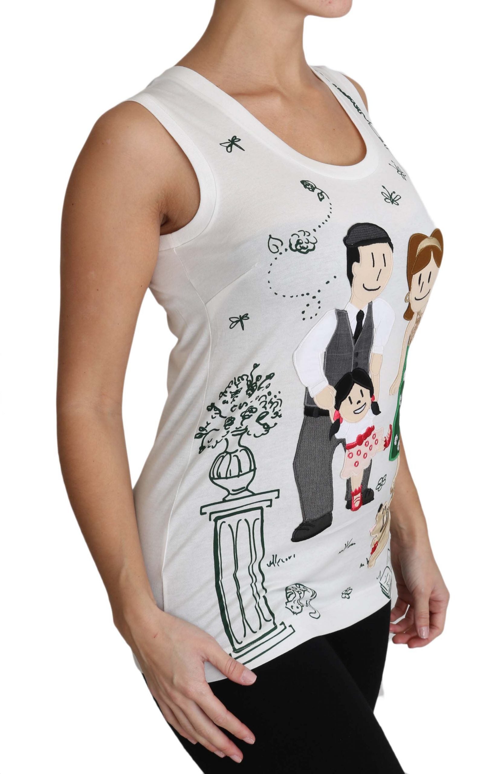Camiseta sin mangas de algodón blanco Dolce & Gabbana #dgfamily-5