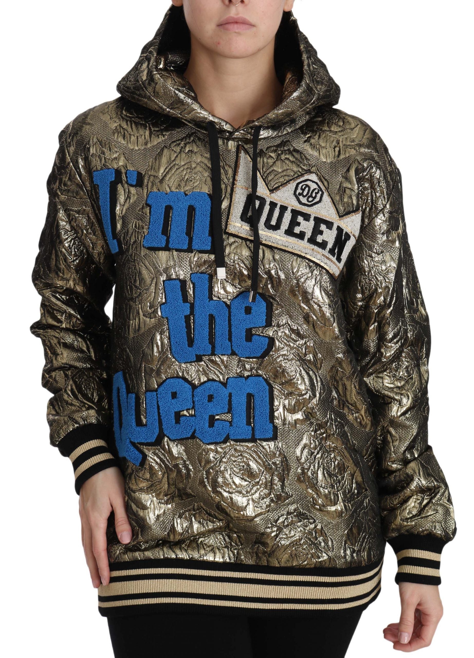 Dolce & Gabbana In The Queen Jaquard Gold Sweatshirt Hoodie-4