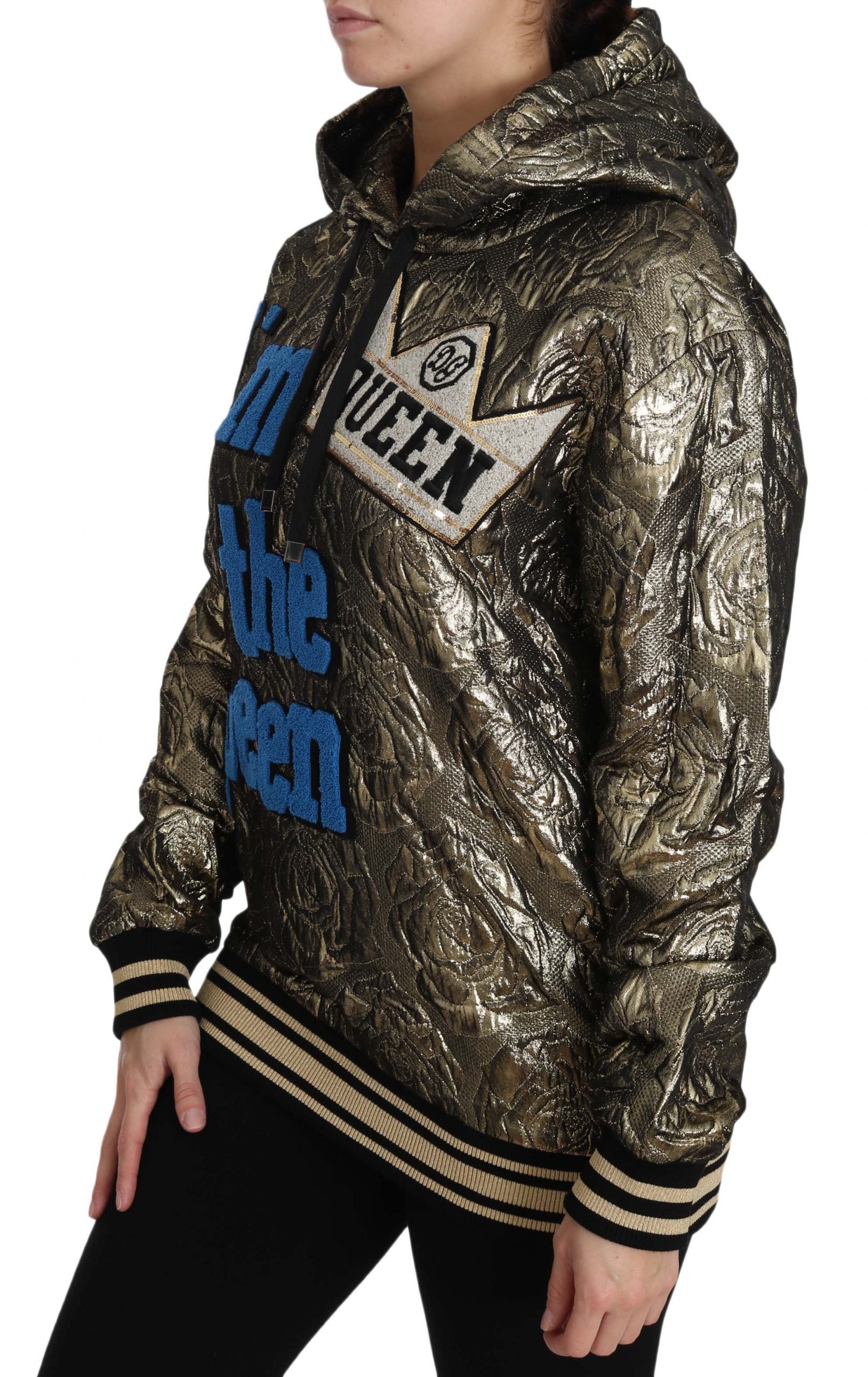 Dolce & Gabbana In The Queen Jaquard Gold Sweatshirt Hoodie-6