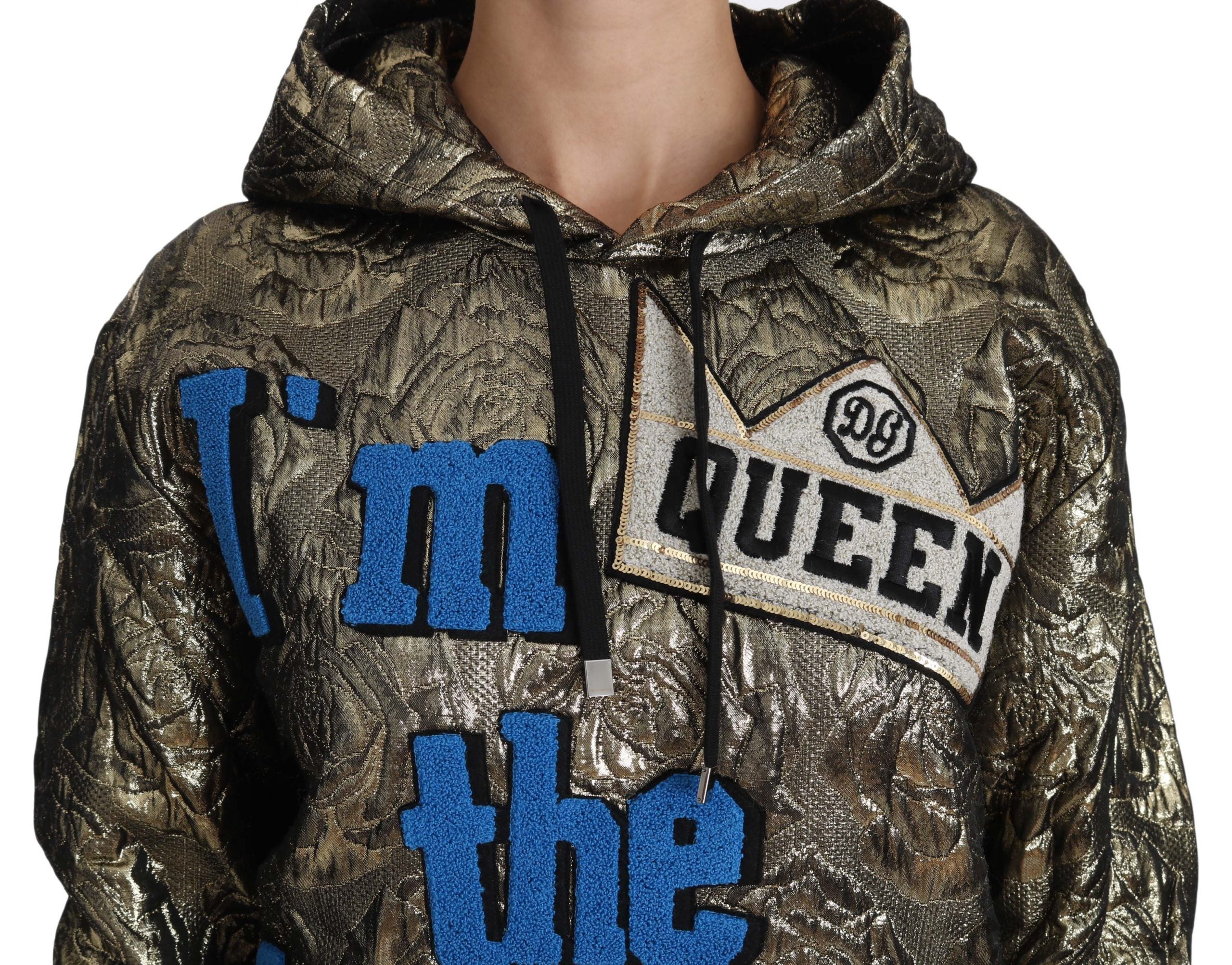 Dolce & Gabbana In The Queen Jaquard Gold Sweatshirt Hoodie-8