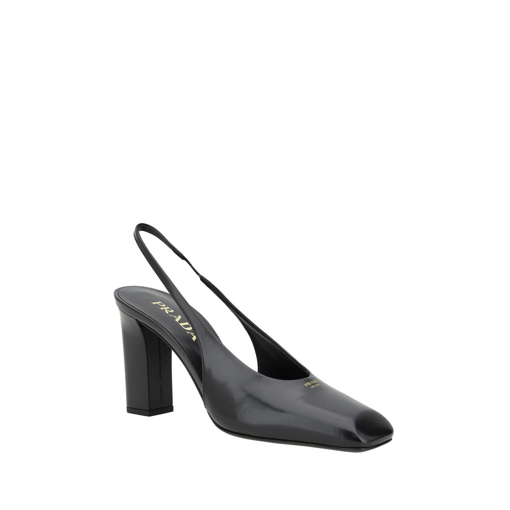 Prada Black Calfskin Pumps-2