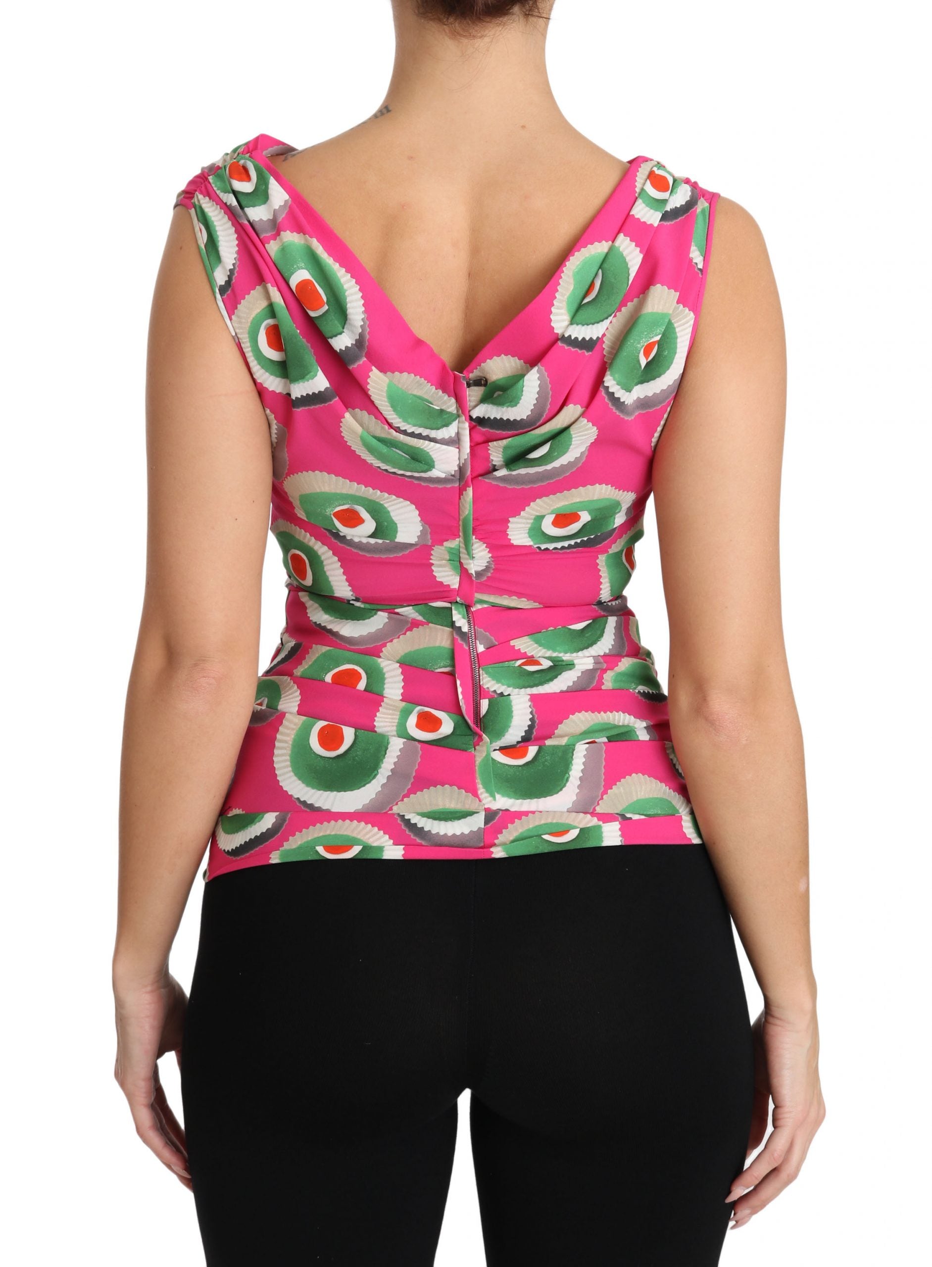 Adorno para tarta siciliana Dolce & Gabbana en seda elástica rosa-3