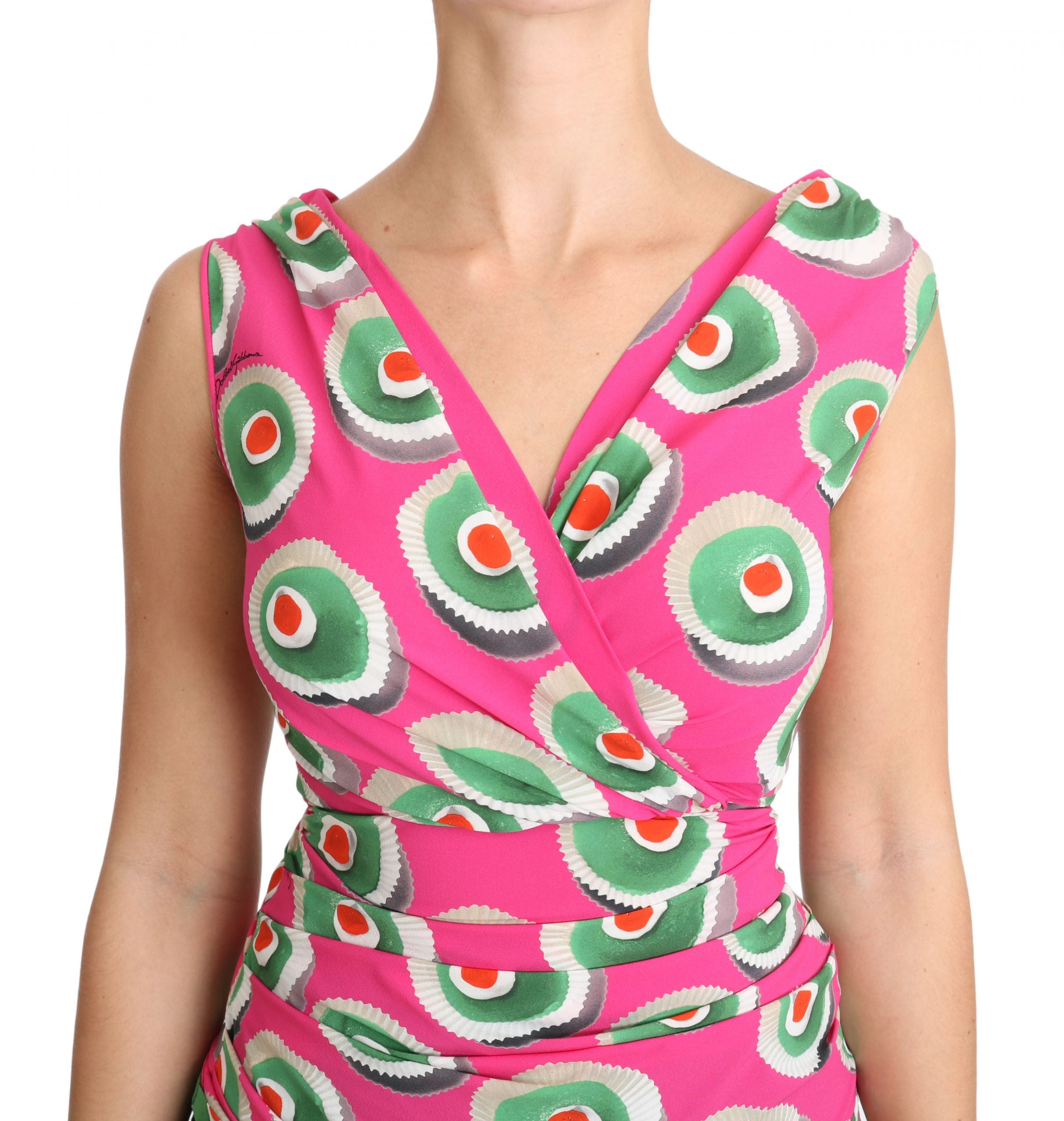 Adorno para tarta siciliana Dolce & Gabbana en seda elástica rosa-4