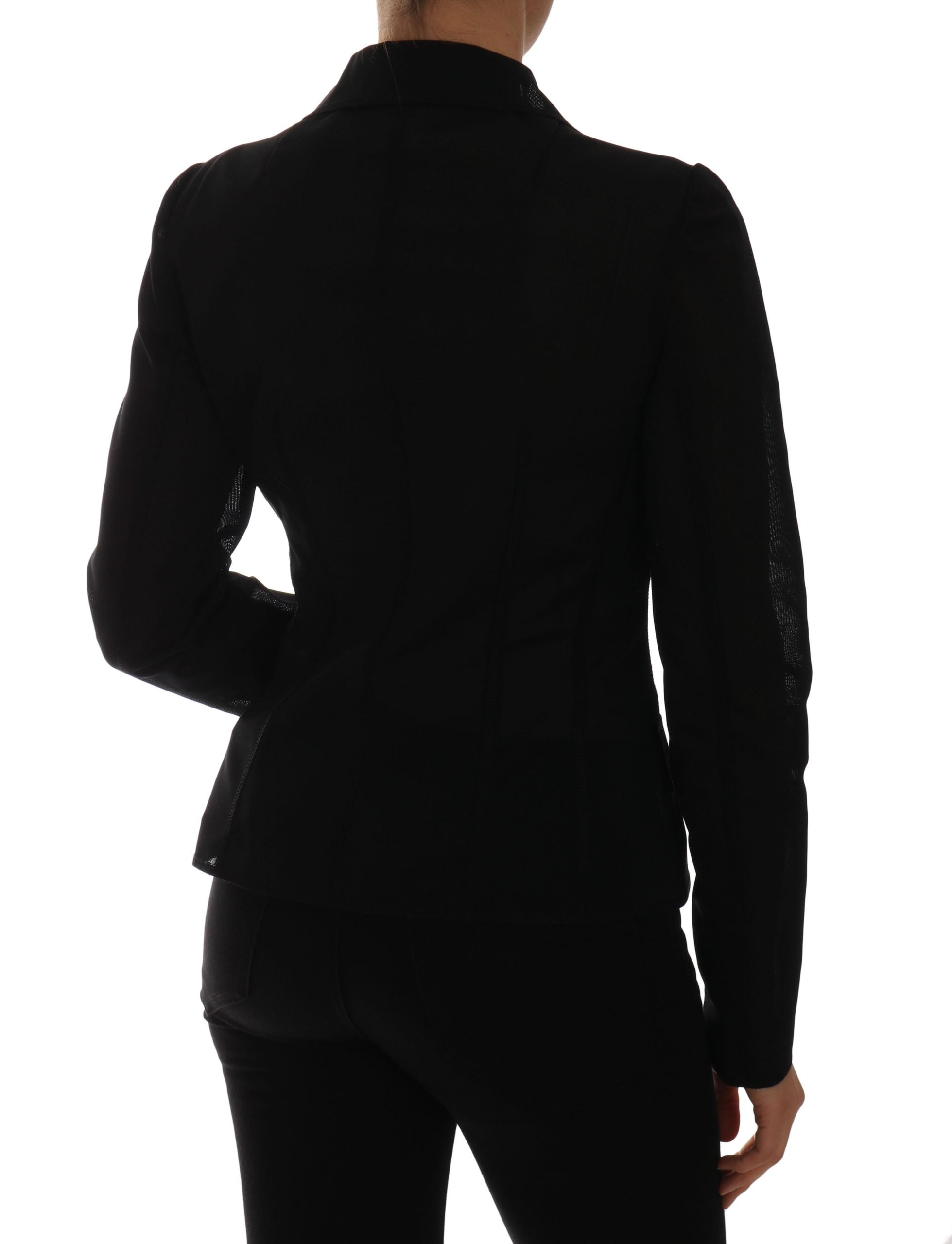 Dolce & Gabbana Schwarze Nylon-Netz-Blazer-Jacke-2